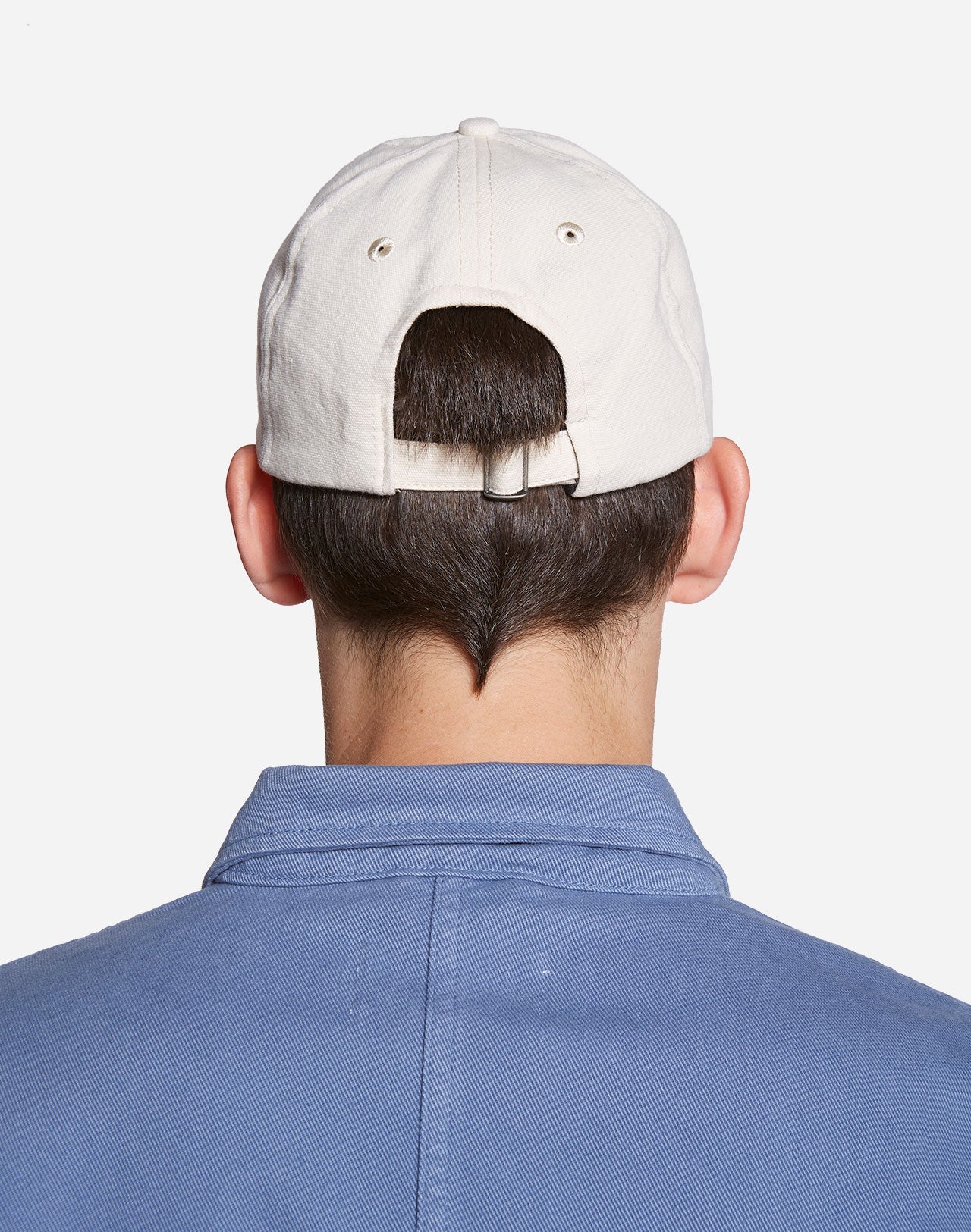 Casquette brodée en coton bio | écru "six pannel bonjo"
