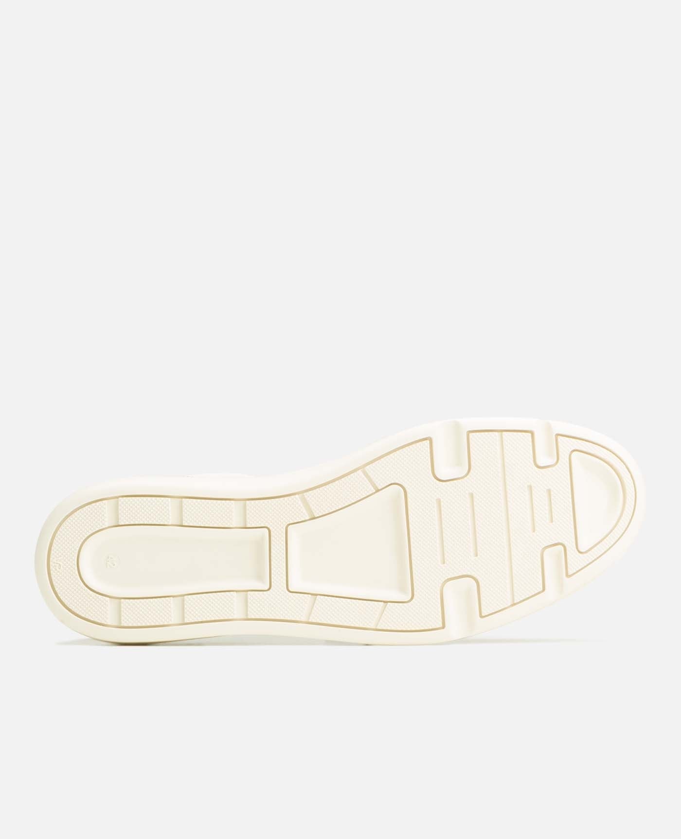 Baskets en cuir européen certifié | beige "snooze t gris ecru"