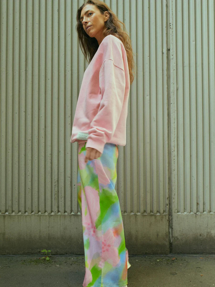 Pantalon ample en tencel | Multicolore "pink bloom pants multicolor"