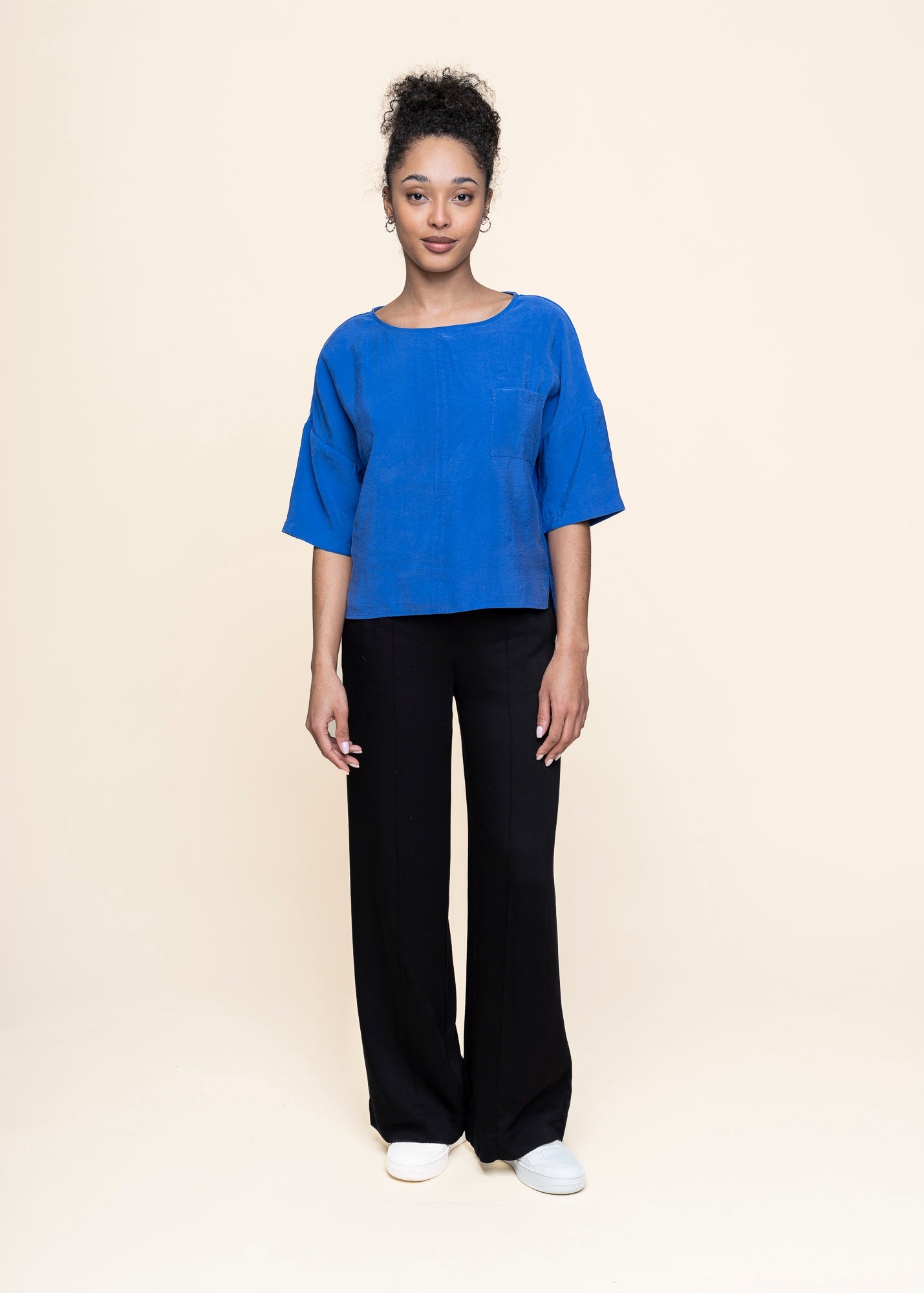 Blouse en tencel | bleu "maitia shirt - indigo blue"