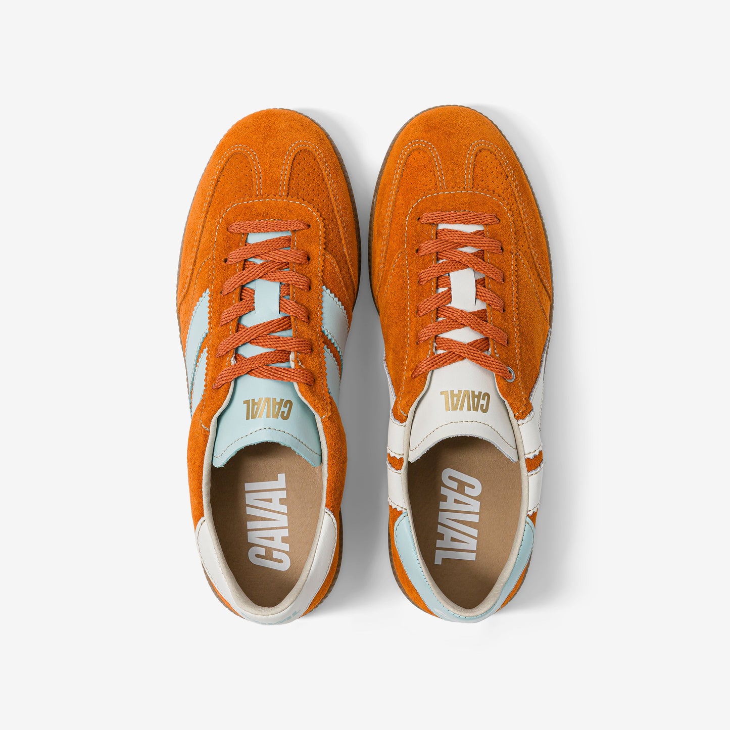 Baskets en cuir certifié | orange "sunset mermaid"