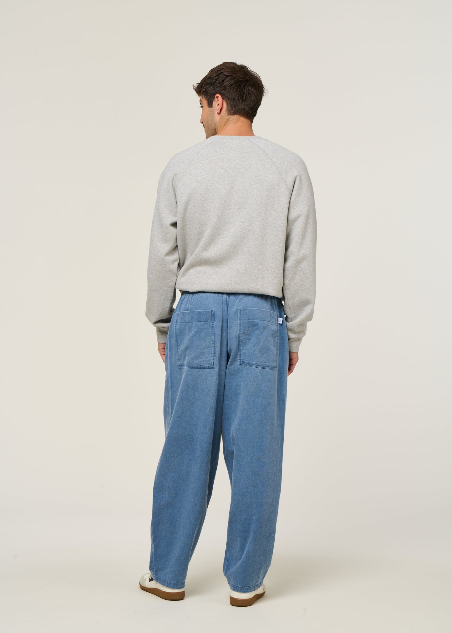 Pantalon ample en denim recyclé - bleu "denim wide pant - washed blue"
