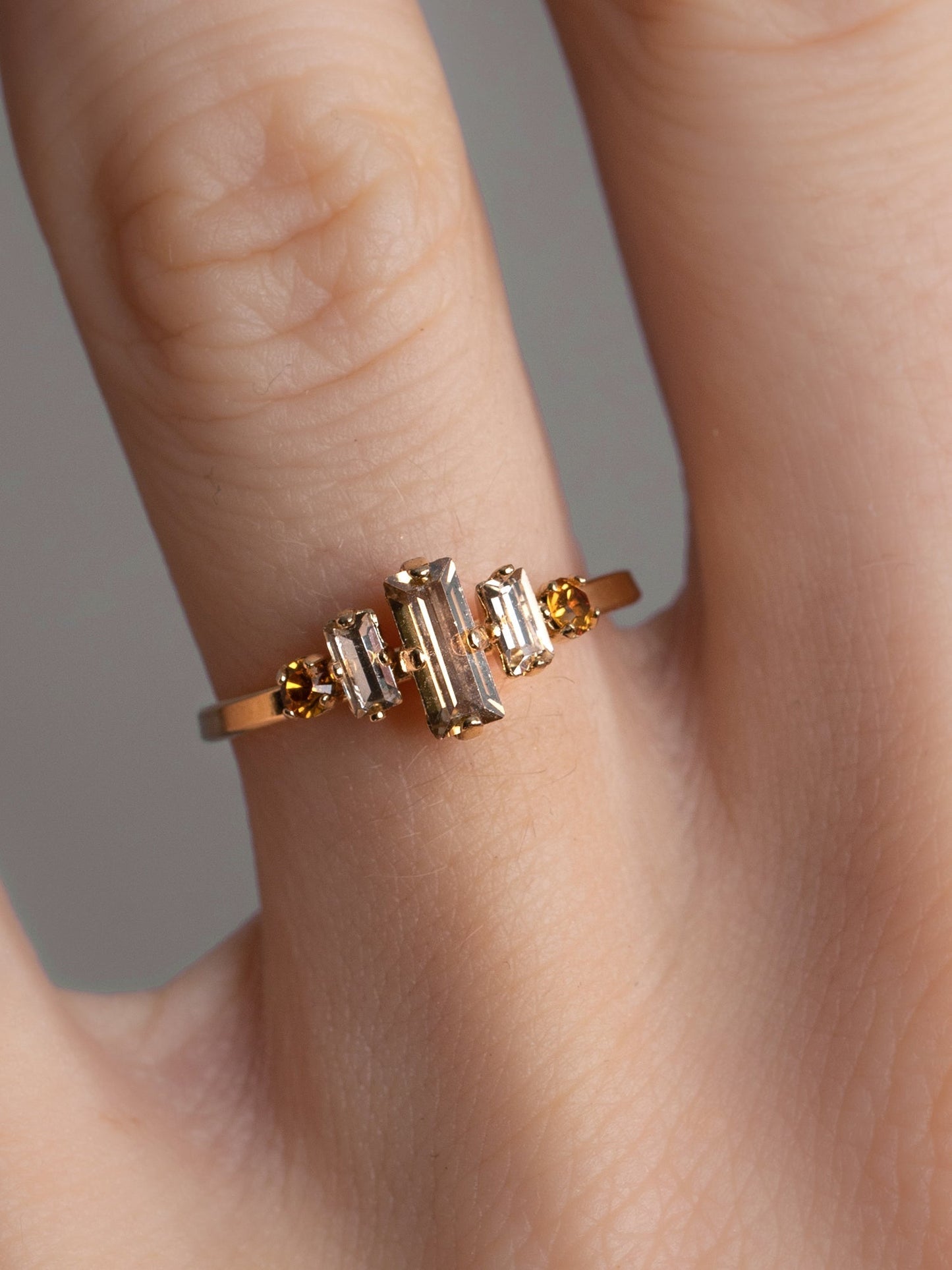 Bague en plaqué or certifié | "bague salomon - émeraude"