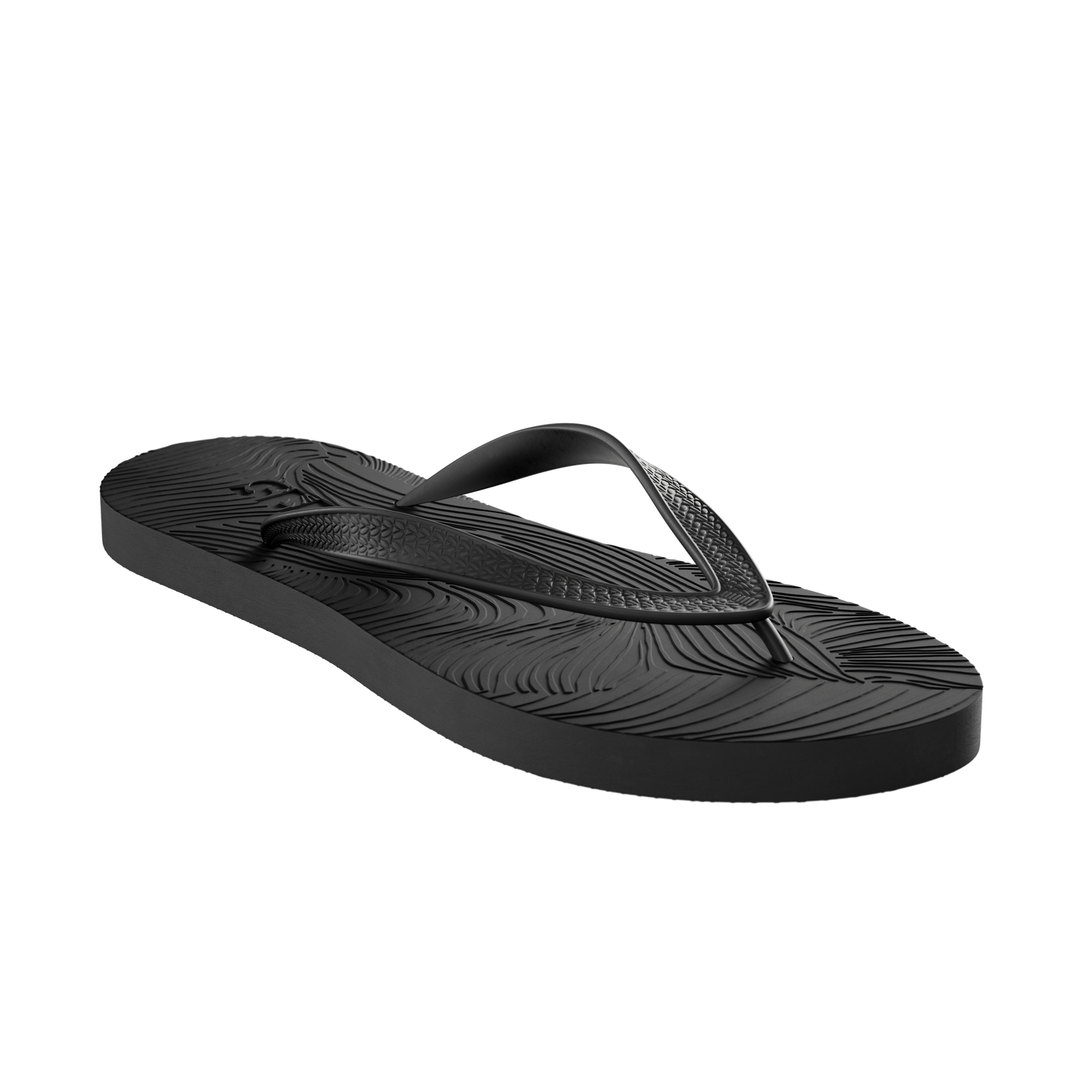 Tongs en caoutchouc naturel | noir "mens regular black"