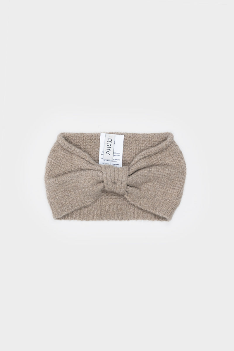 Bandeau en cachemire recyclé | beige "fascia amelia beige sabbia"