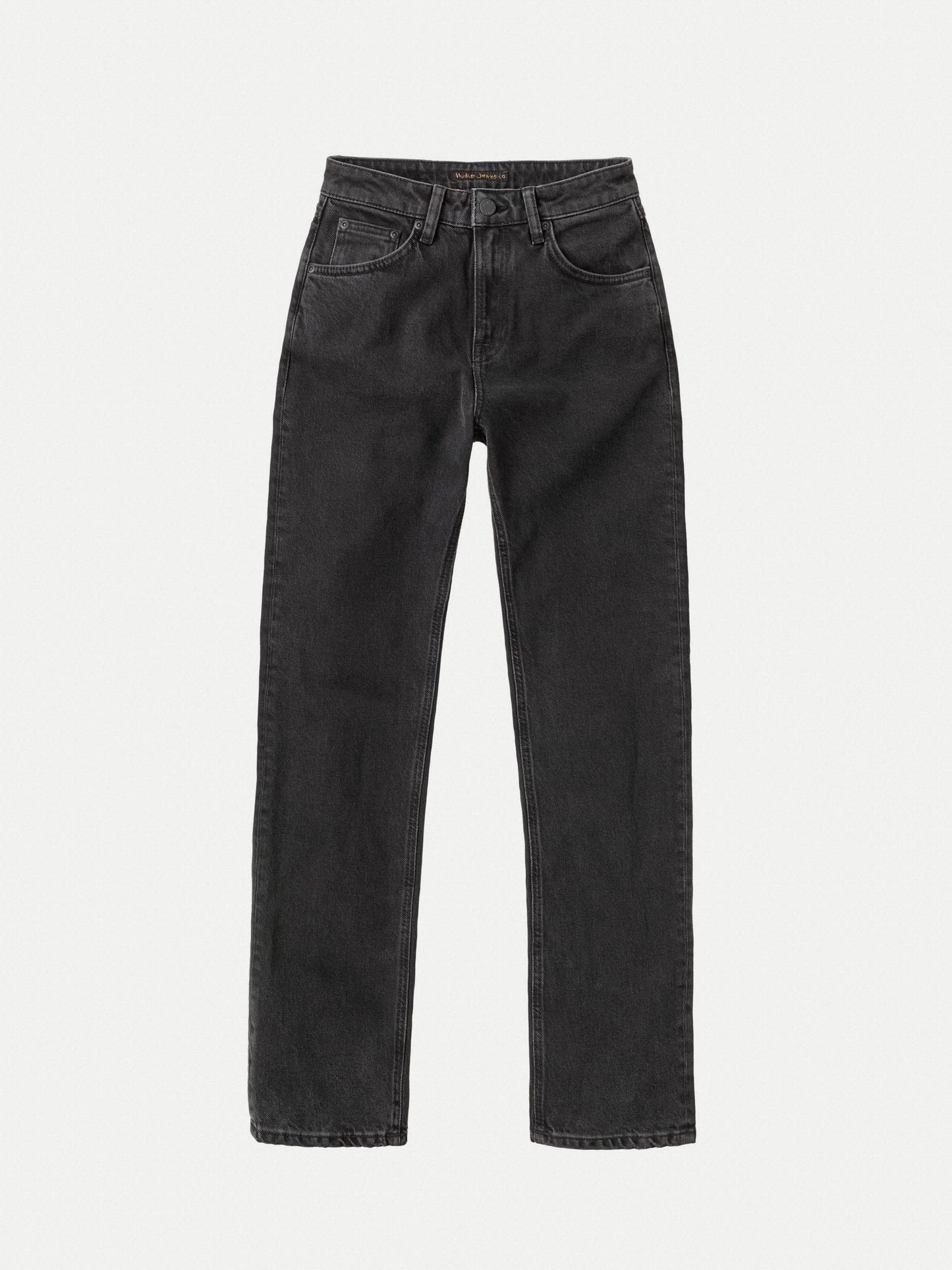 Jean droit noir en coton bio et tencel - straight sally black sand