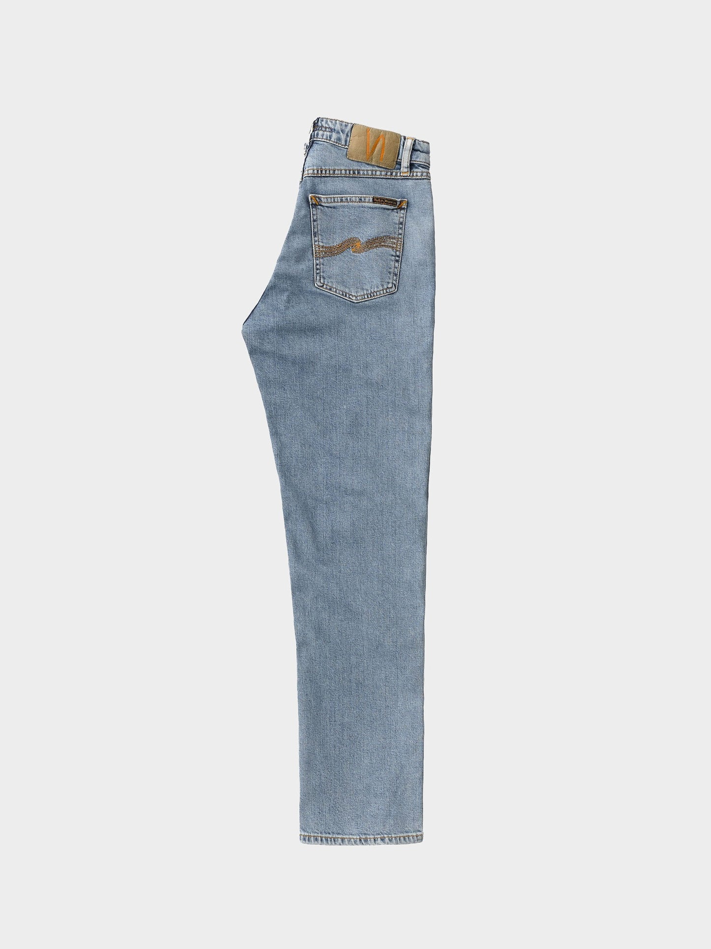 Jean droit bleu délavé en coton bio - Straight sally worn in stone