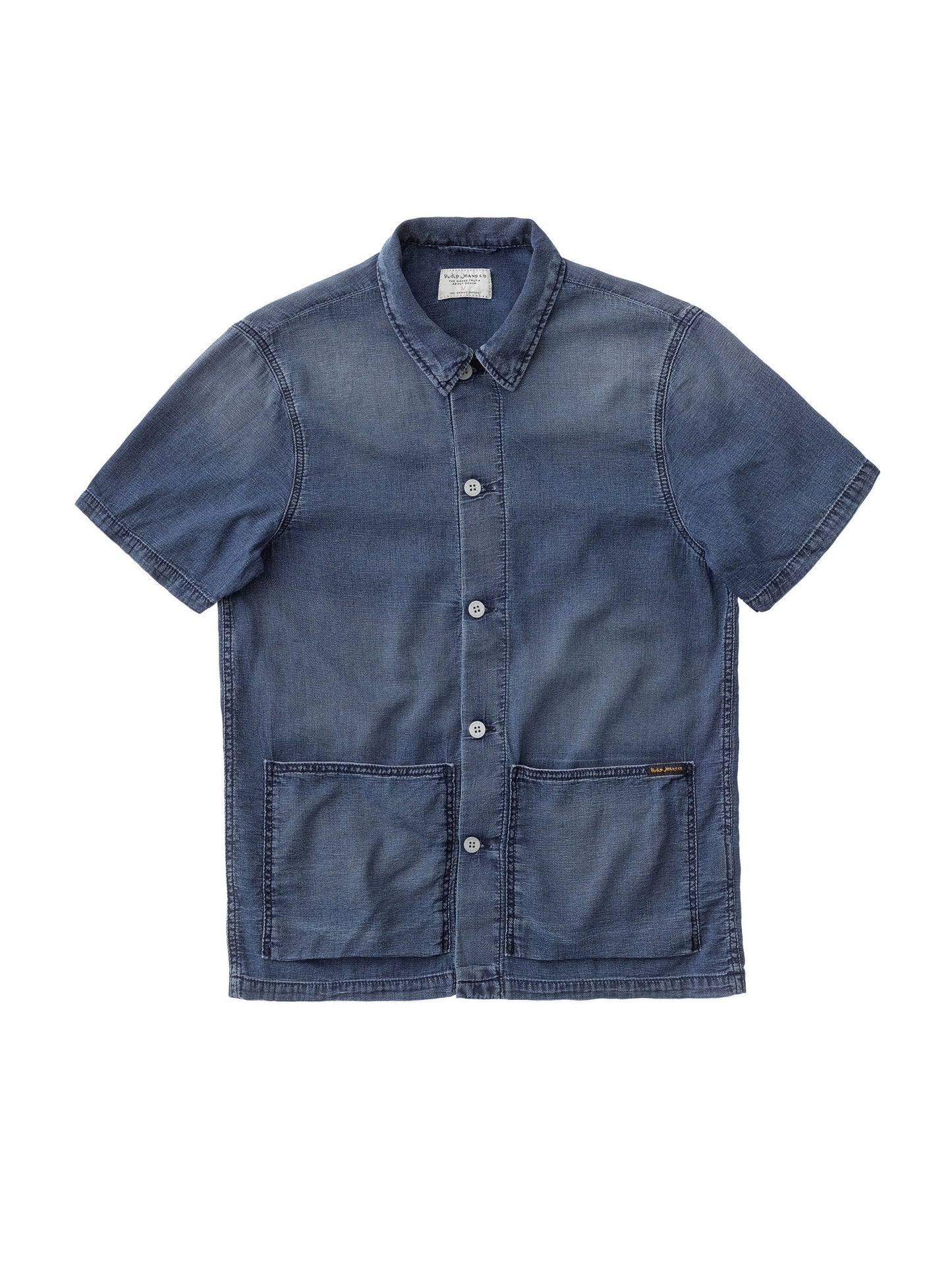 Chemise manches courtes jean en coton bio - Svante Cuban