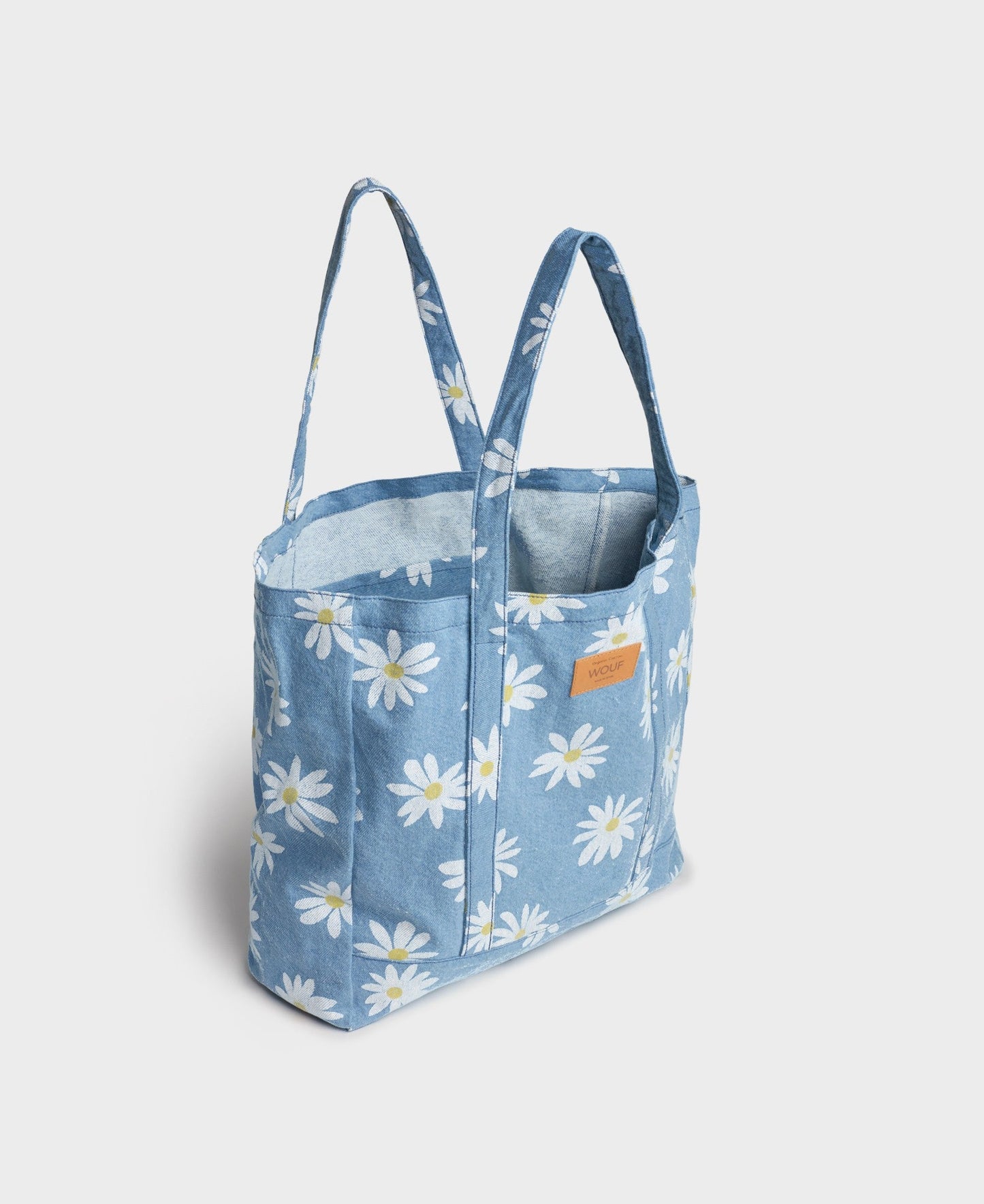 Tote bag à motifs en denim de coton bio | "drew tote bag"