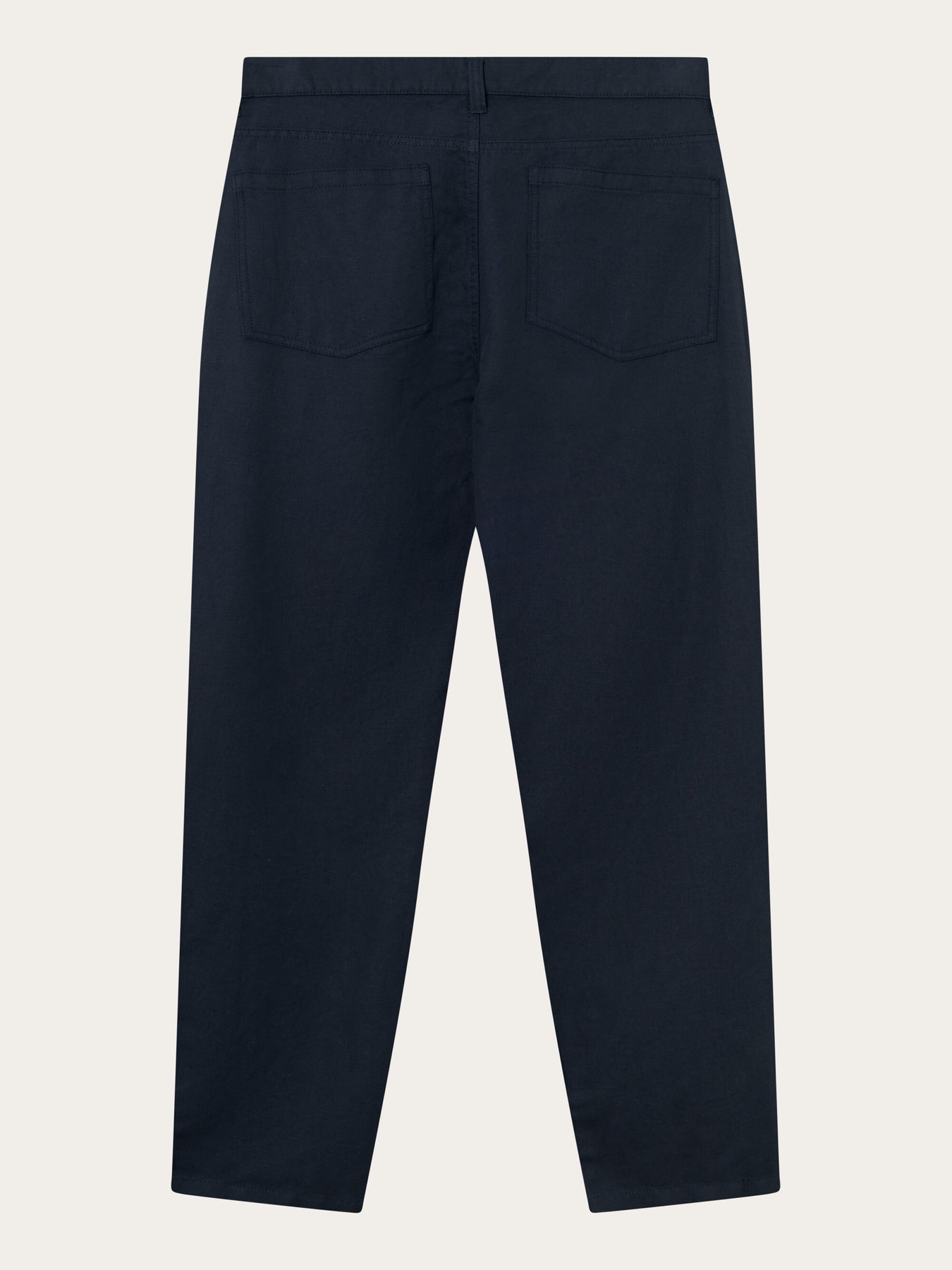 Pantalon marine en sergé de coton et lin bio - blend twill pant total eclipse