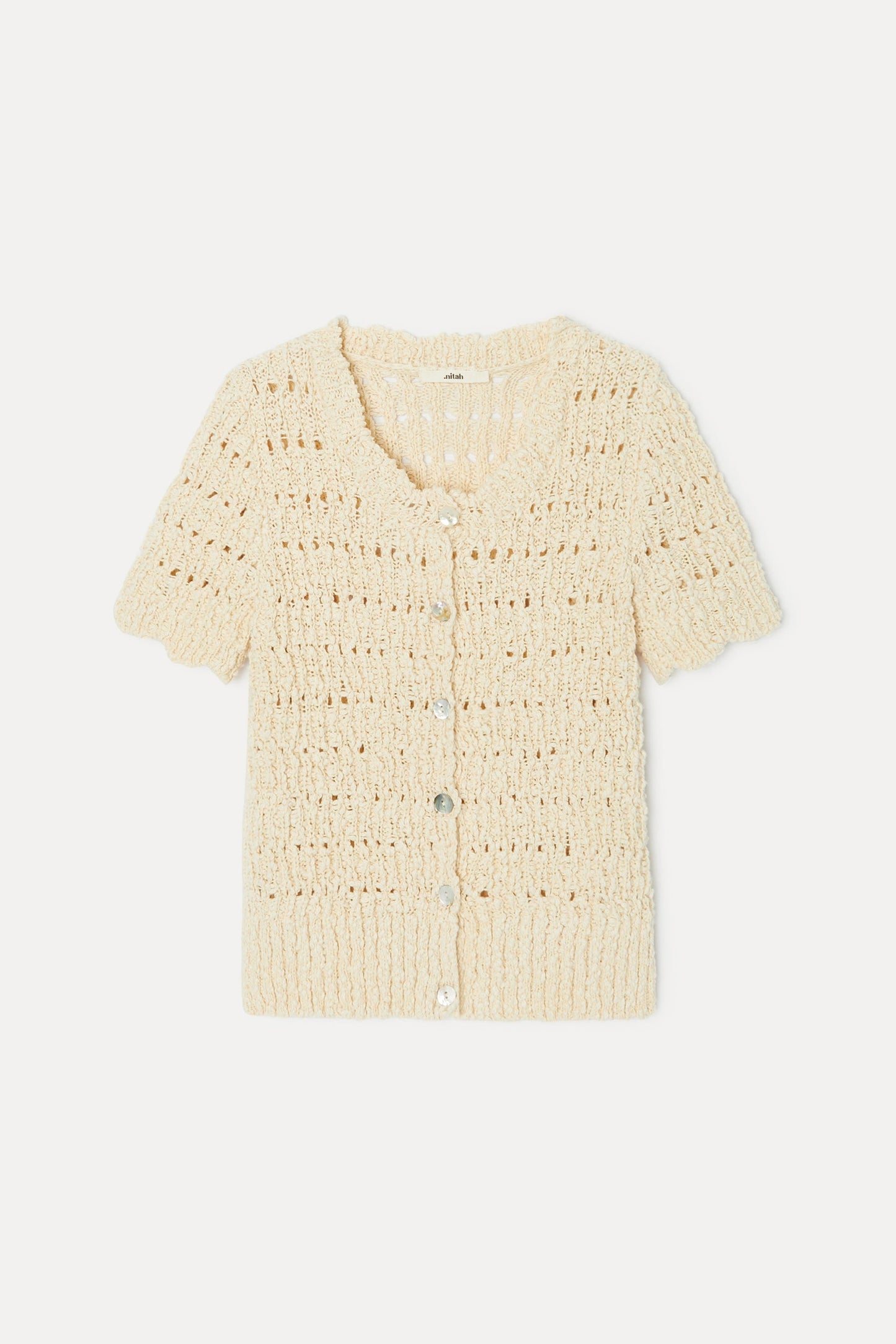 Top en maille upcyclée | écru "Suzanne"