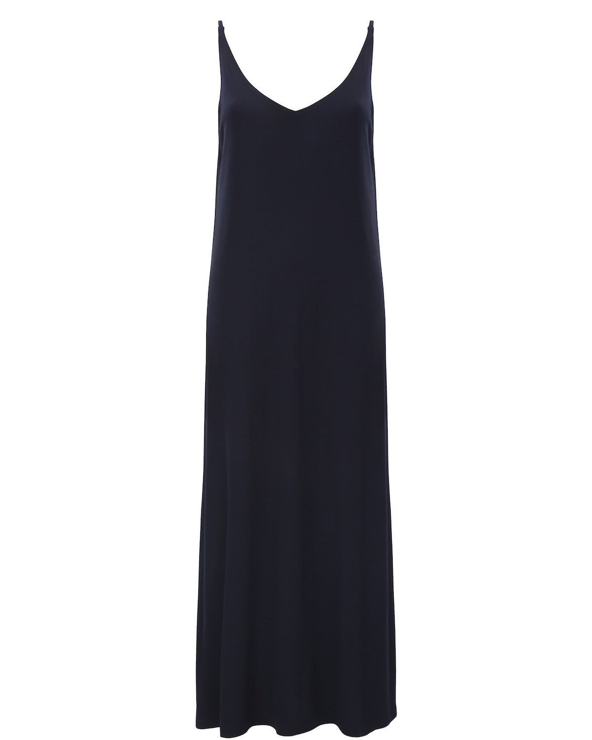 Robe longue noire en tencel - triangle midi