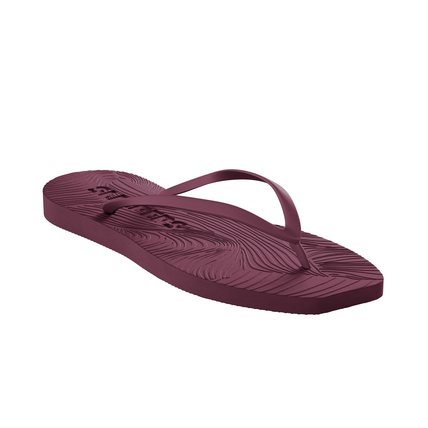 Tongs en caoutchouc naturel tapered | marron "burgundy"