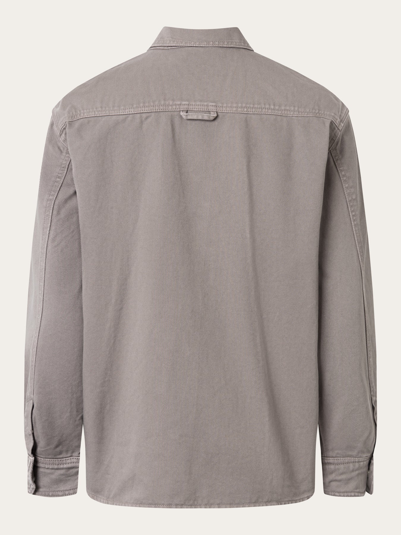 Veste en sergé de coton bio | Gris "twill loose fit overshirts sharkskin"