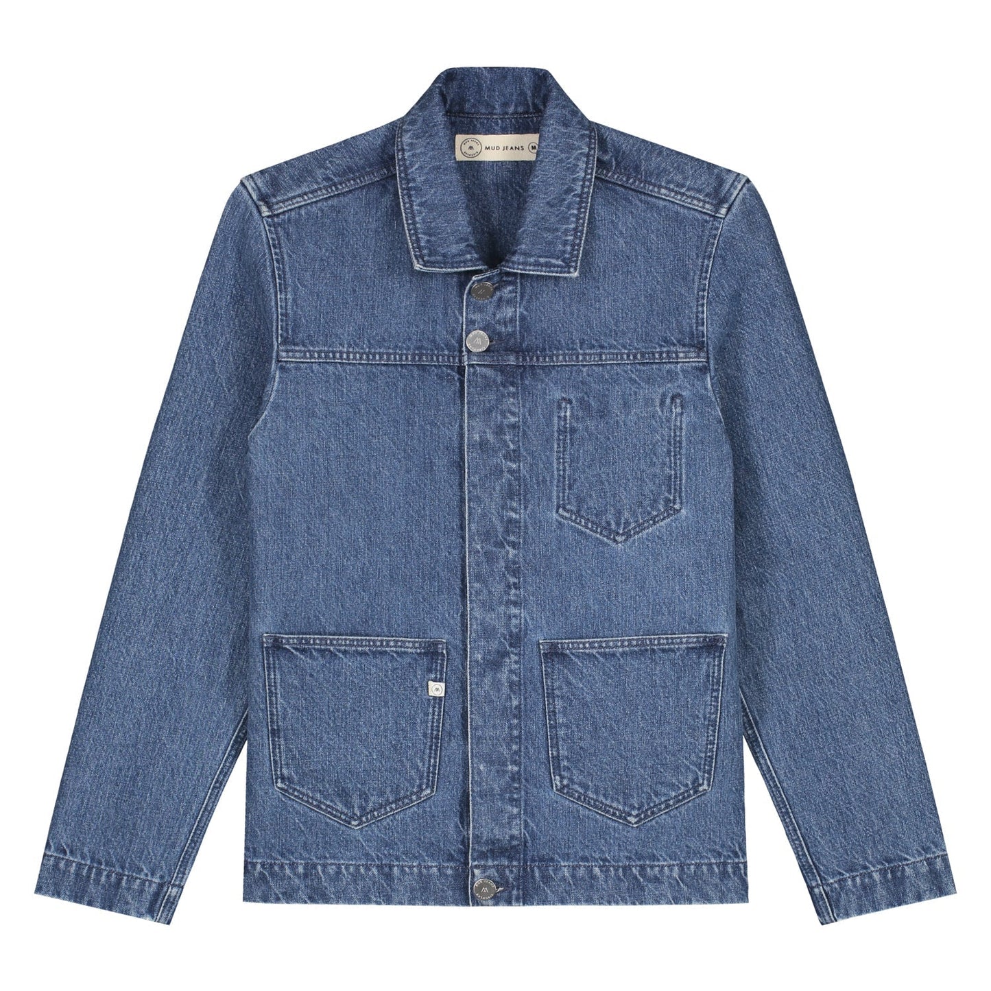 Veste en jean en chanvre, coton bio et recyclé - jackson medium stone