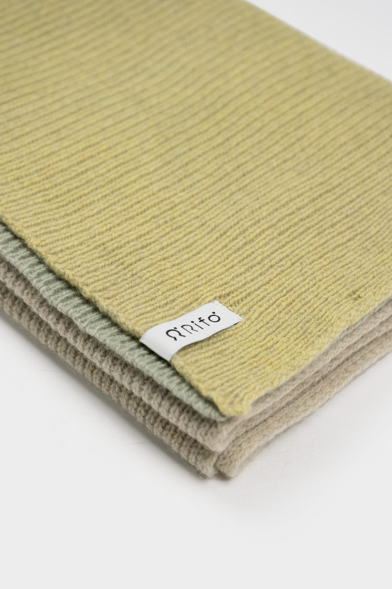 Écharpe en cachemire recyclé | Multicolore "sciarpa fenice verde giallo"