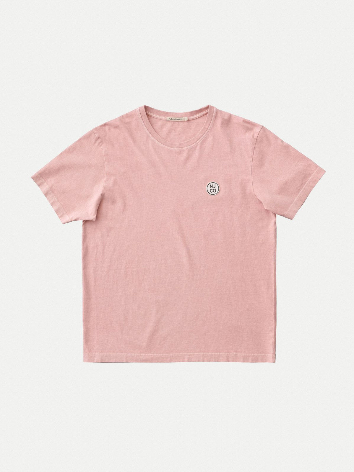 T-shirt ample rose logo blanc en coton bio - Uno NJCO Circle