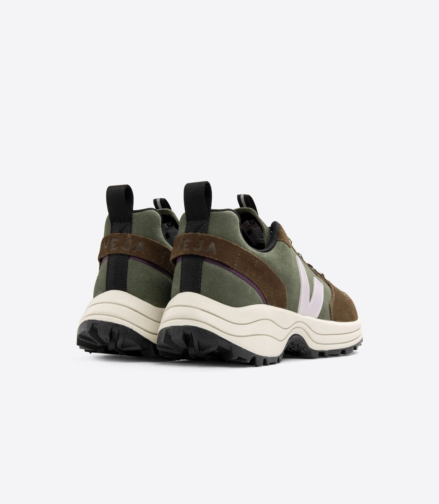 Baskets en cuir certifié | venturi vc suede mud parme multico