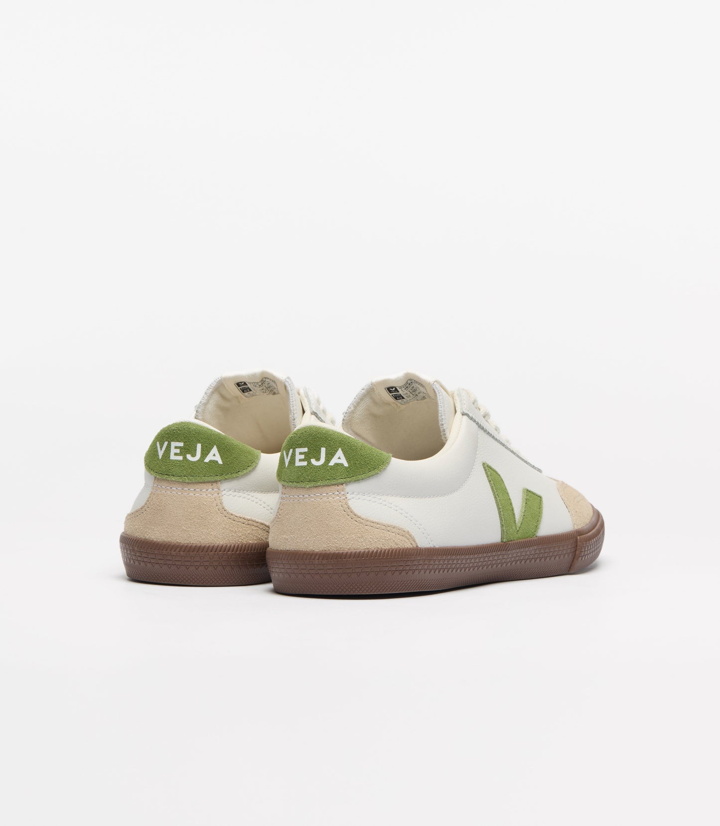 Baskets en cuir | multicolor "volley - white_kiwi_bark"