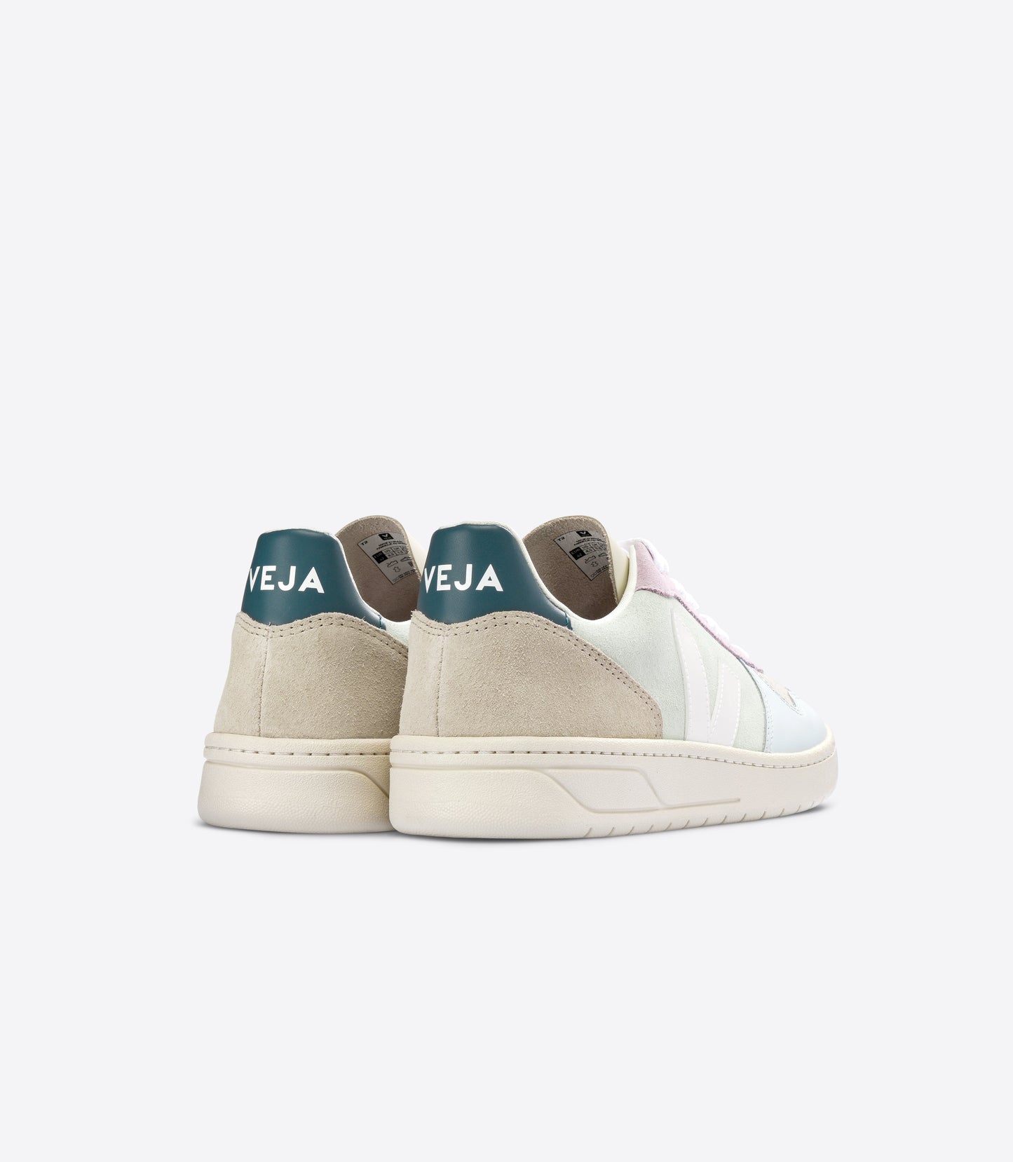 Baskets basses en suède certifié | multicolore "v-10 suede jade white multico"
