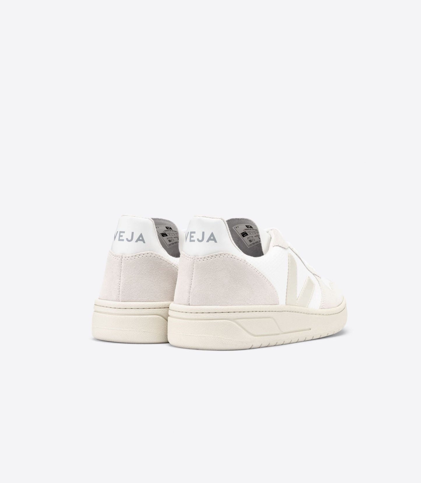 Baskets basses en recyclé | blanc et beige "v-10 B-Mesh white natural pierre"