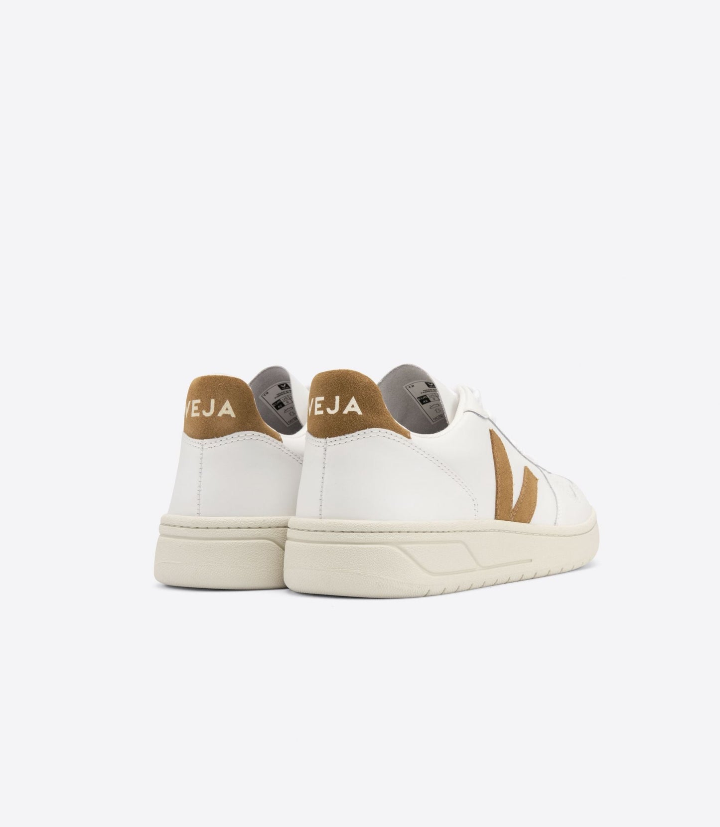 Baskets v-10 leather extra white camel