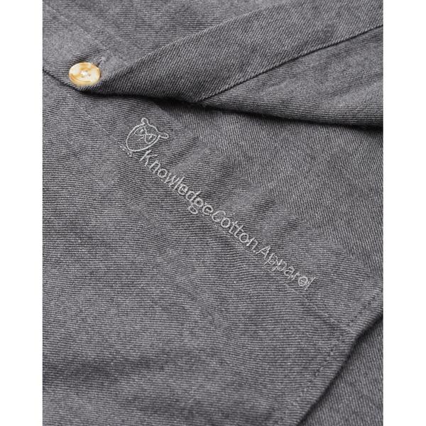 Chemise en flanelle grise en coton bio - Elder