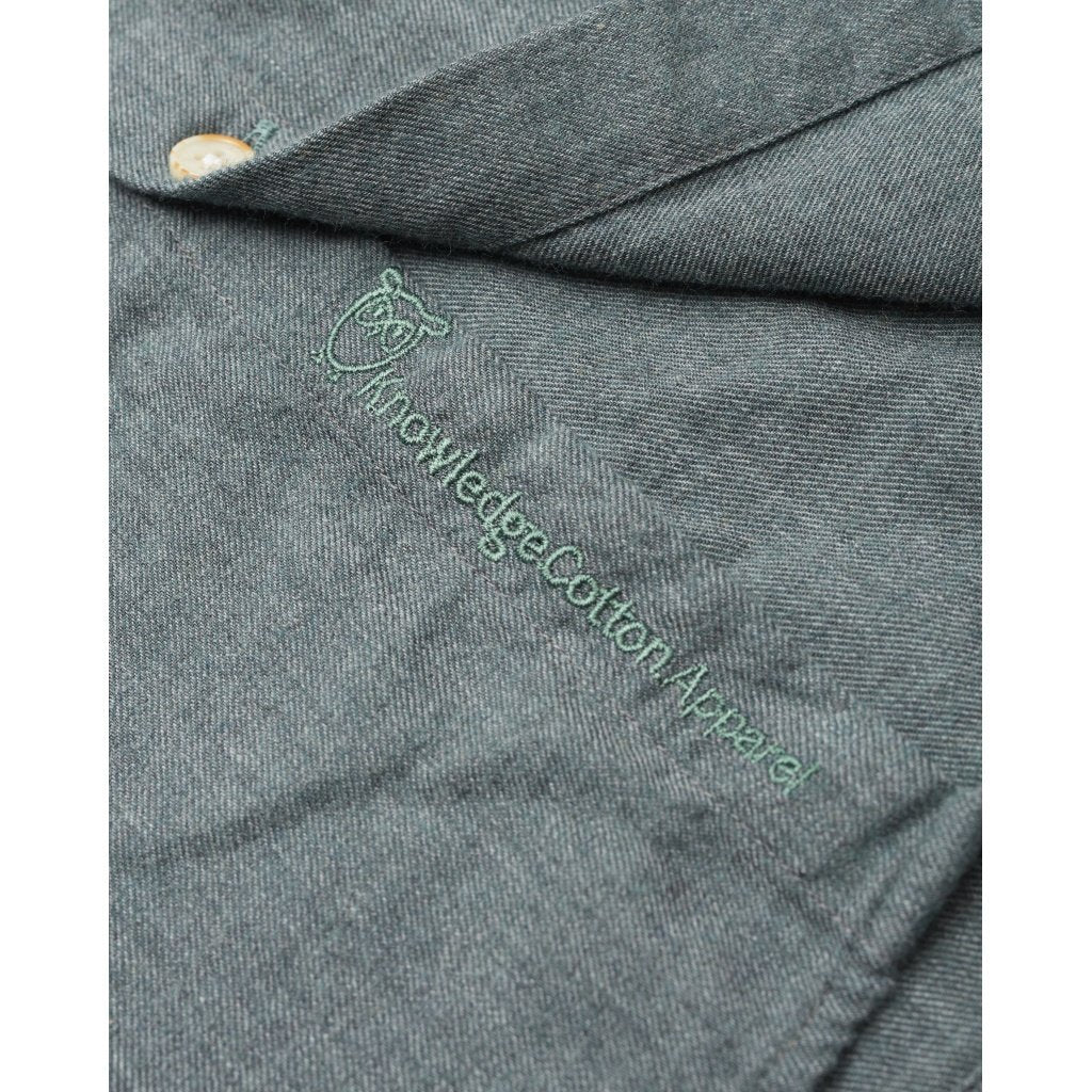 Chemise en flanelle vert-de-gris en coton bio - elder