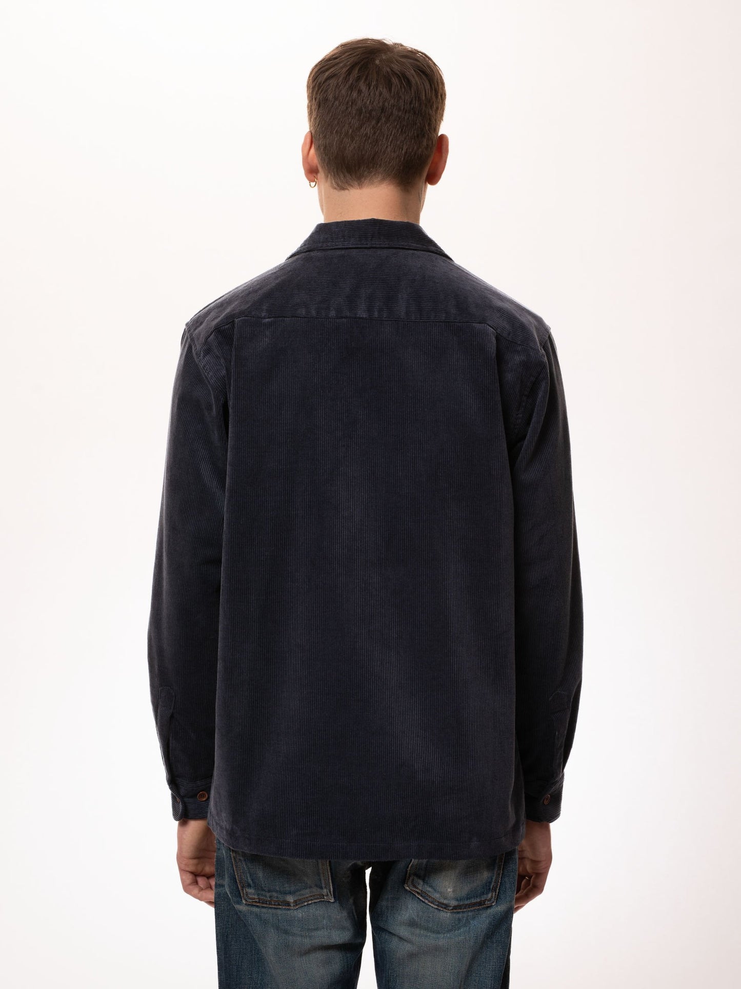 Veste marine velours en coton bio - vincent 11 wale cord navy