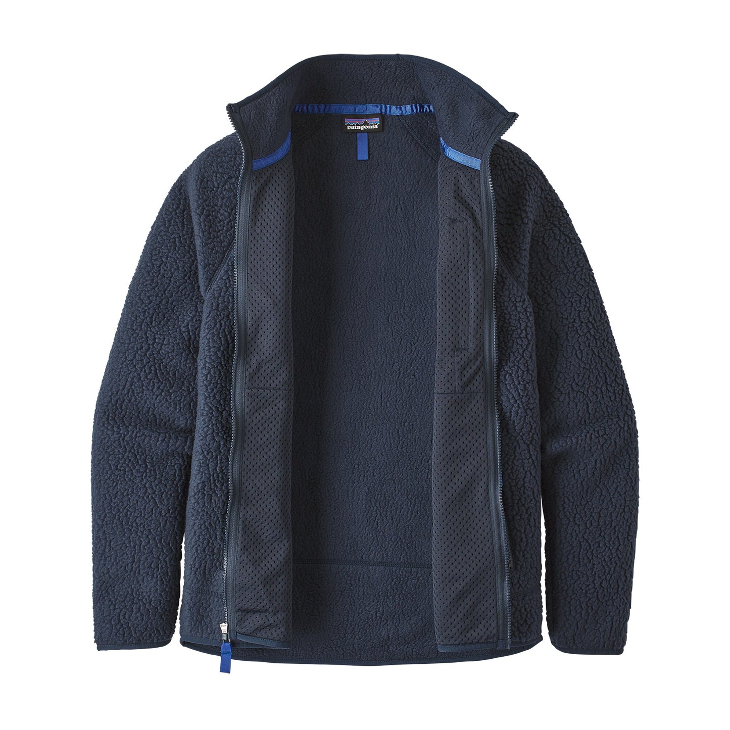 Veste polaire zippée en matière recyclée | bleu "retro pile new navy"