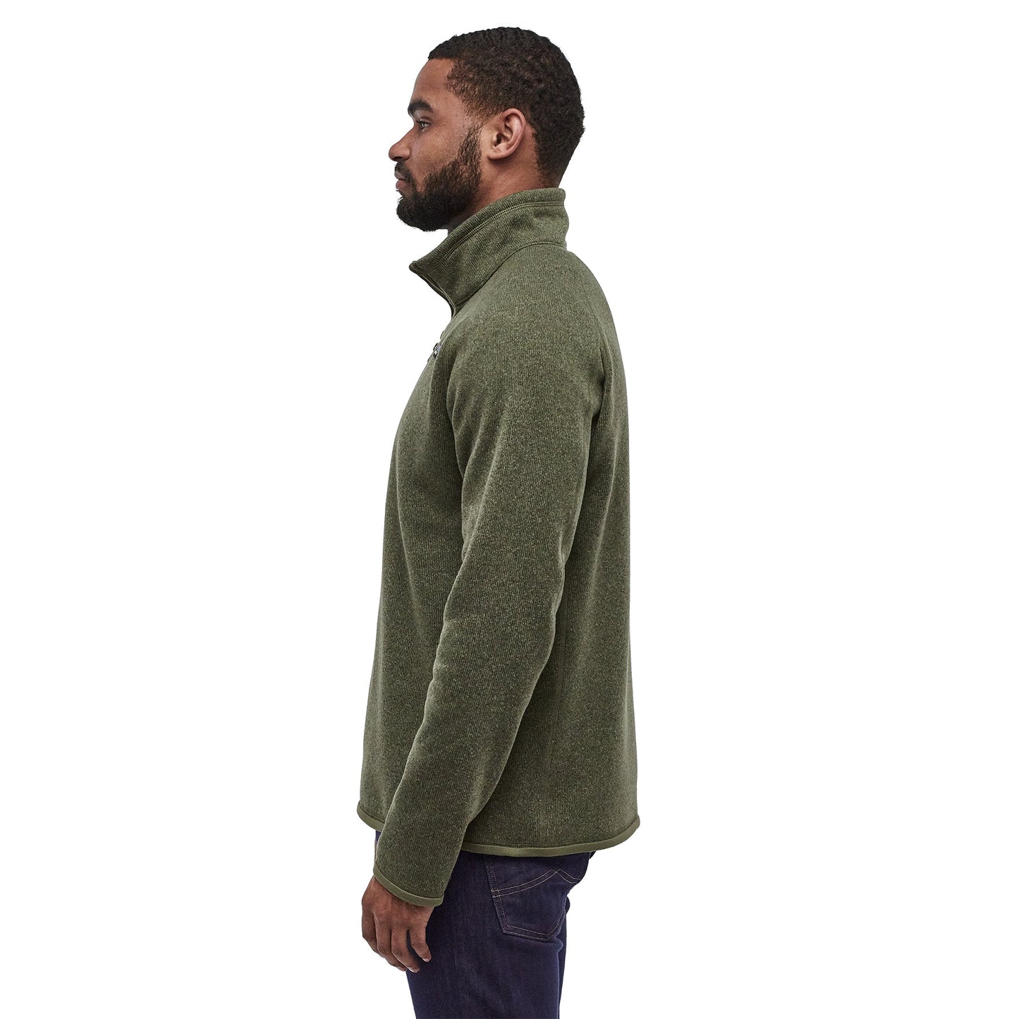 Polaire col zippé en matière recyclée | vert "m's better sweater 1/4 zip industrial green"
