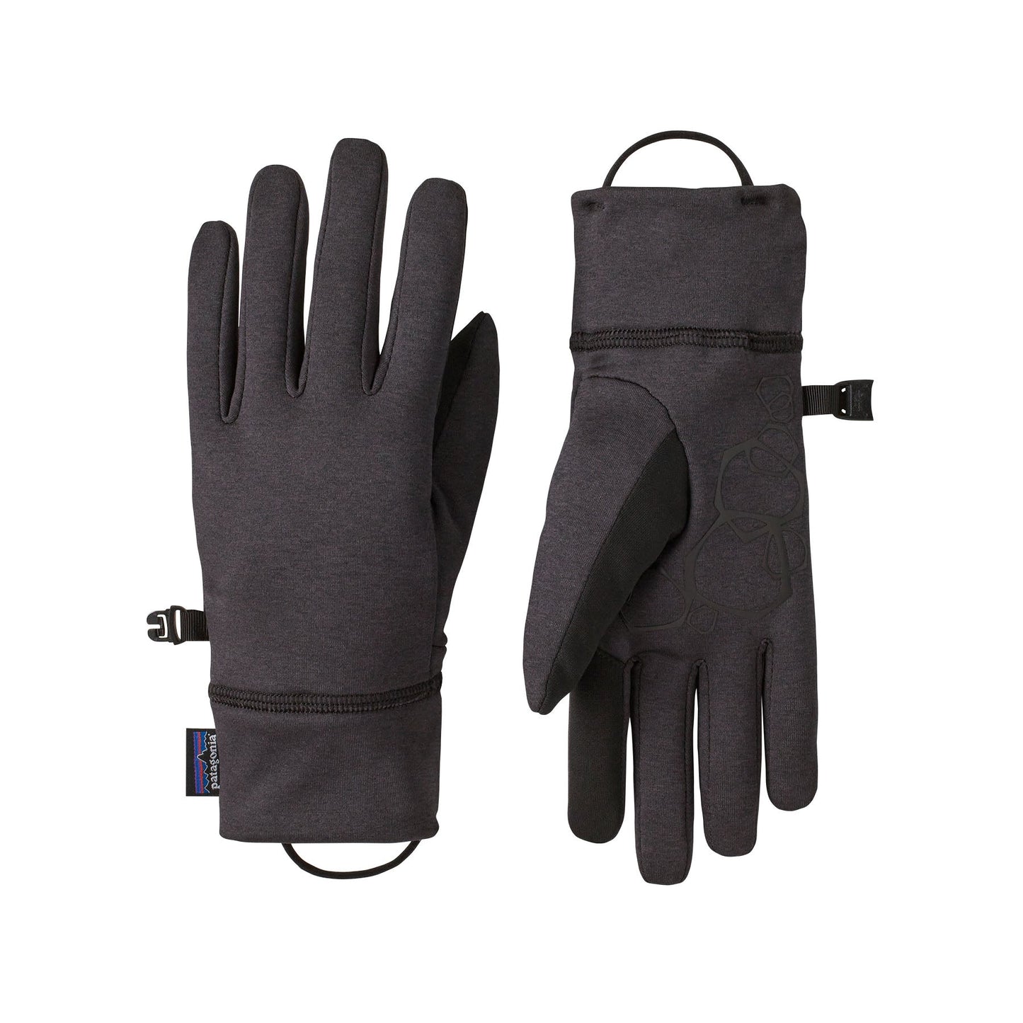 Gants noirs en matière recyclé - r1 daily gloves ink black