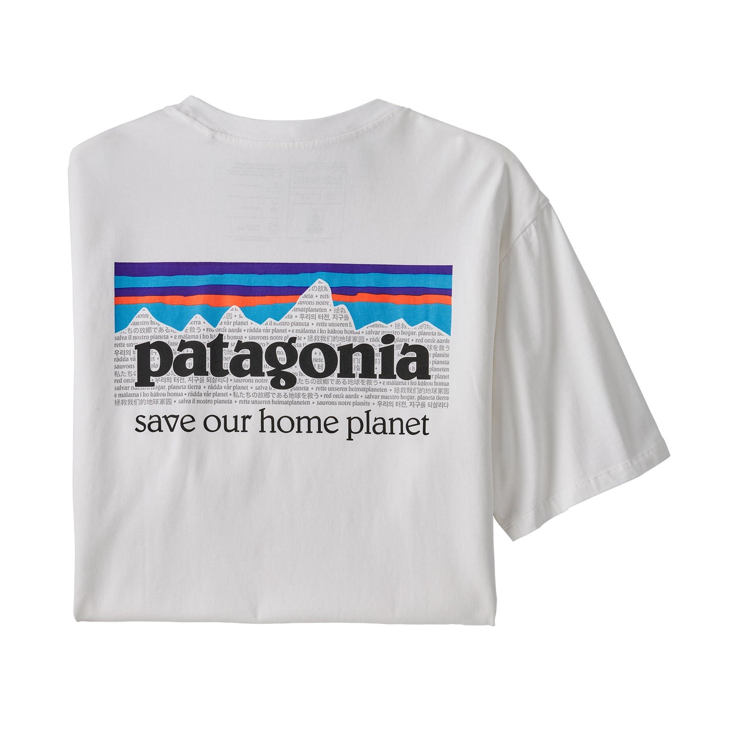 T-shirt imprimé en coton bio | blanc "p-6 mission organic t-shirt white"