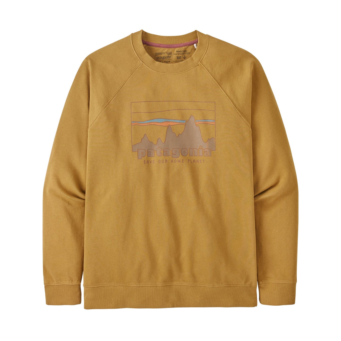 Sweat moutarde en coton bio - '73 Skyline Regenerative Organic Pilot Cotton - oaks brown