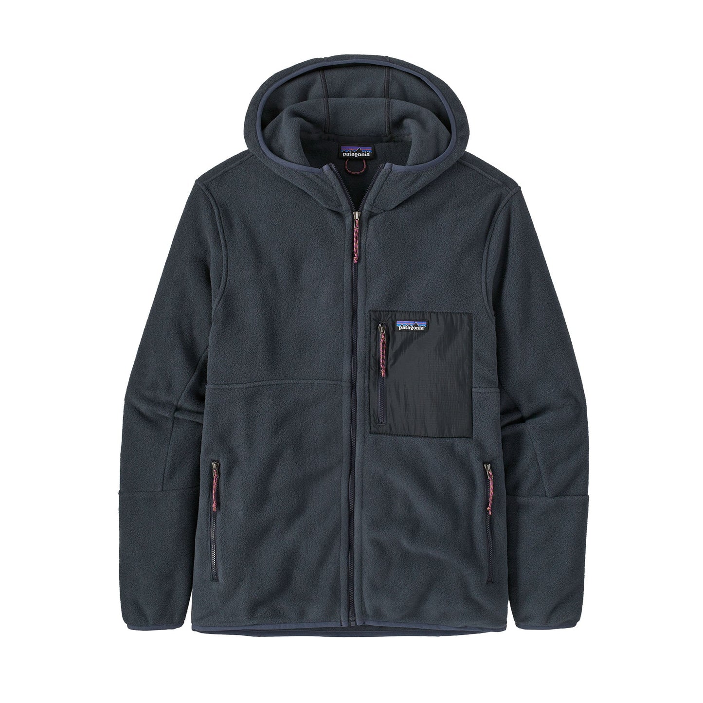 Polaire à capuche en recyclé | Bleu "microdini hoody pitch blue"