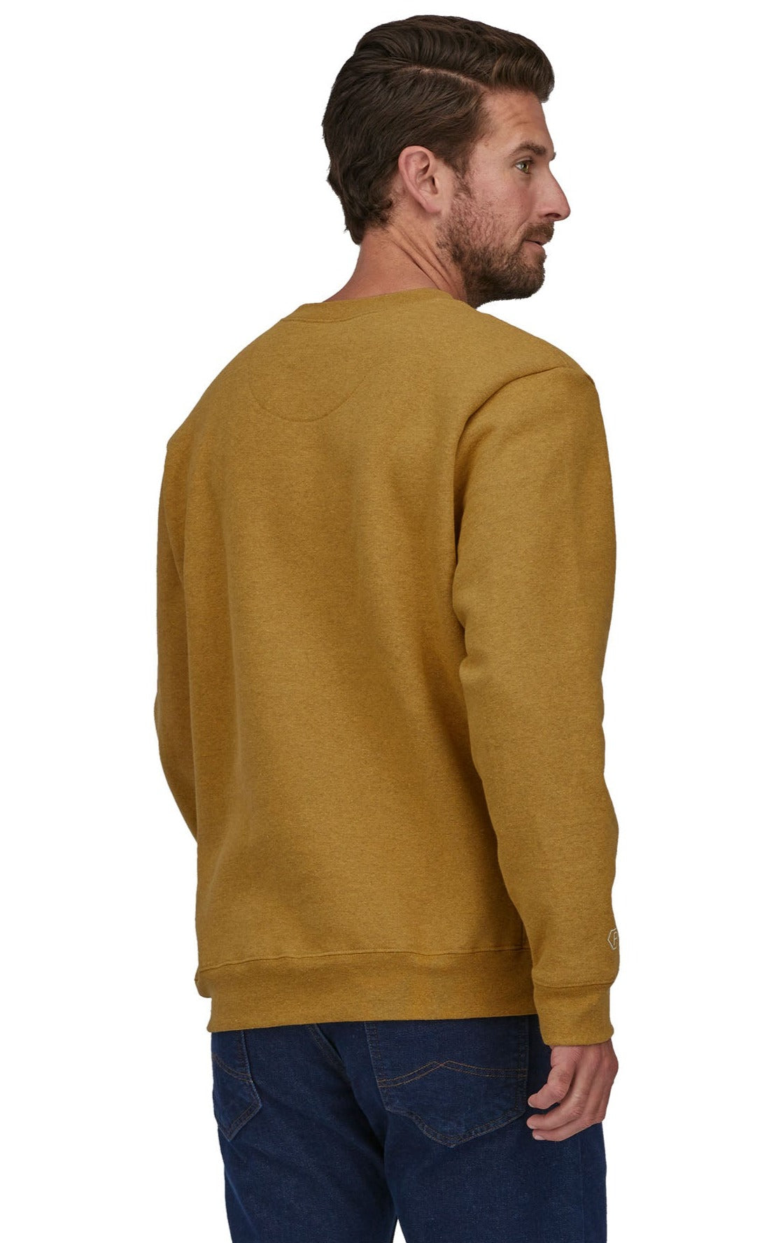 Sweat jaune moutarde en matières recyclées - clean climb hex sweatshirt cabin gold