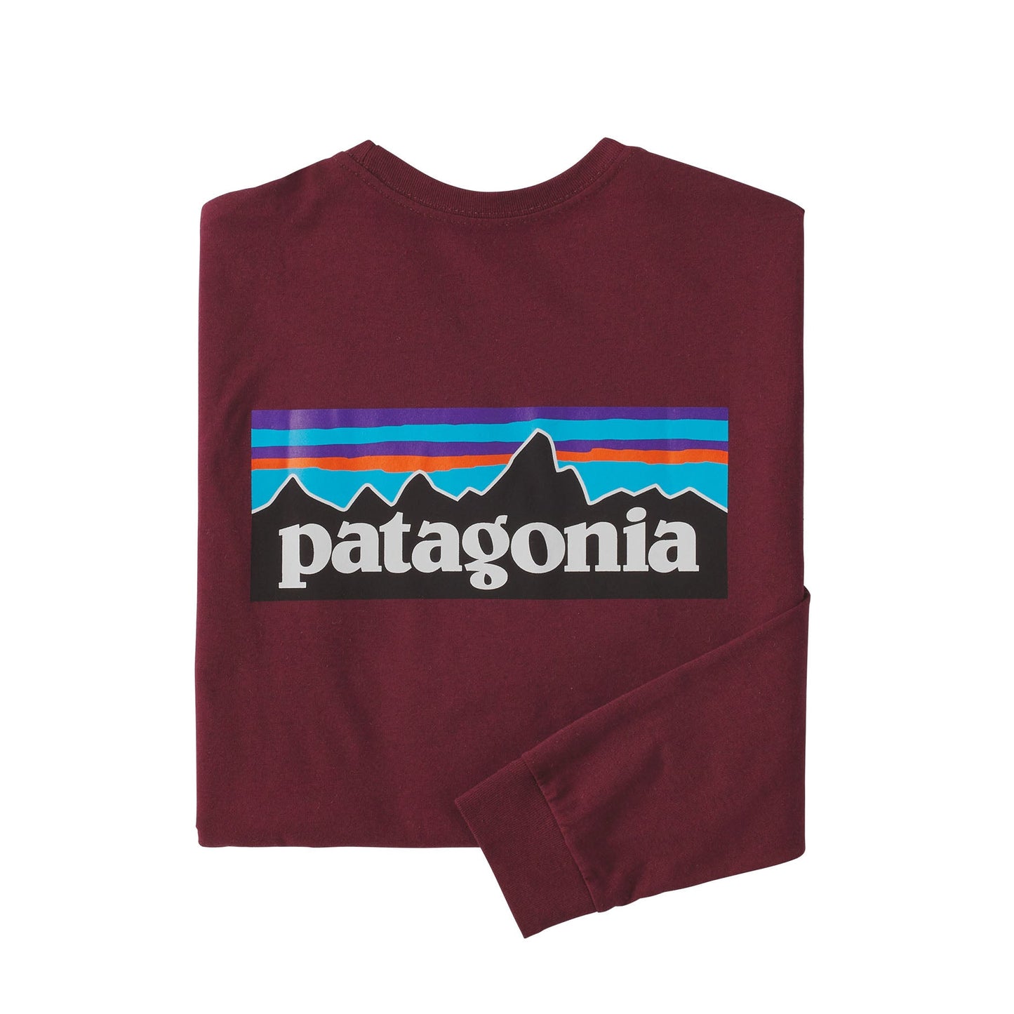 T-shirt manches longues bordeaux en matières recyclées - responsibili-tee sequoia red
