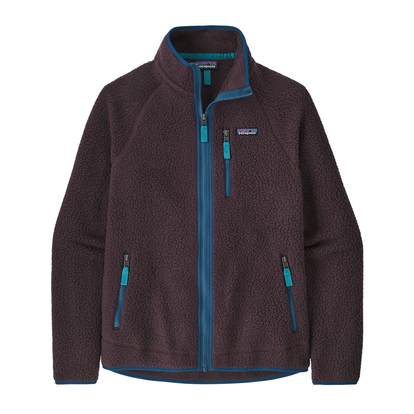 Veste polaire zippée en matière recyclée | prune "retro pile jkt obsidian plum"