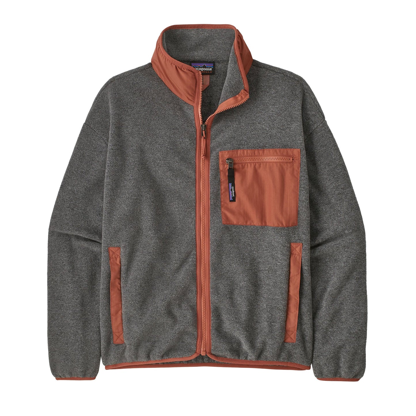 Polaire zippée en recyclé | Bicolore "w's synch jkt nickel w/burl red"