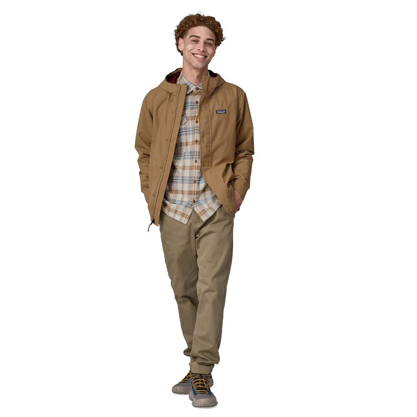 Manteau imperméable en recyclé | Marron "jackson glacier rain jkt grayling brown"