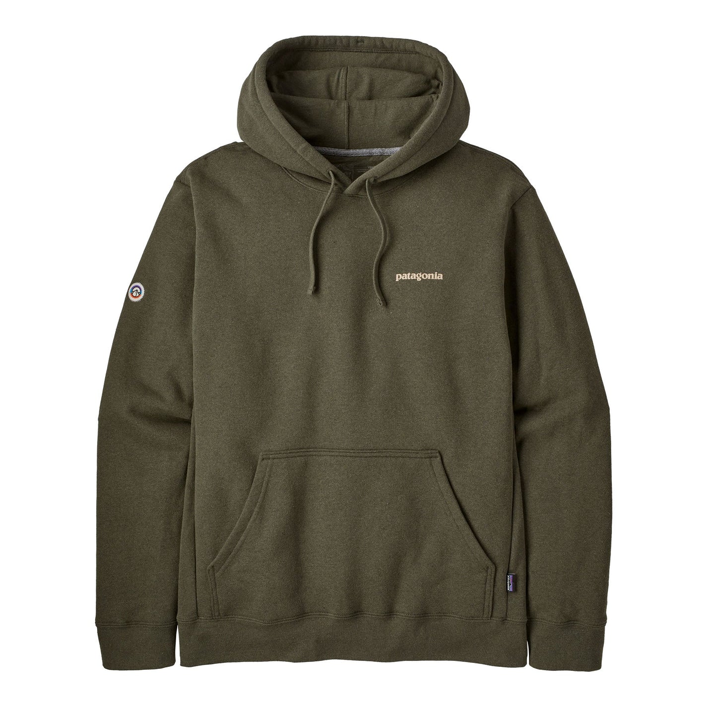 Sweat mixte à capuche en matières recyclées | Vert "fitz roy icon uprisal hoody basin green"