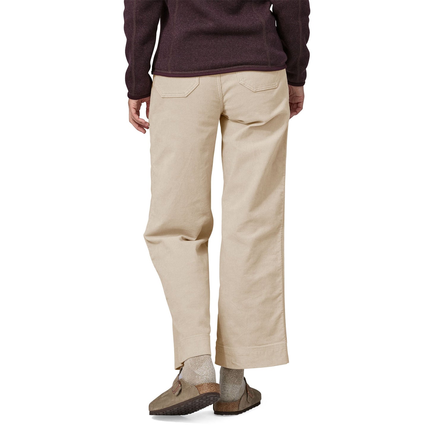 Pantalon ample en coton bio | écru "w's wide leg cord pants pumice"
