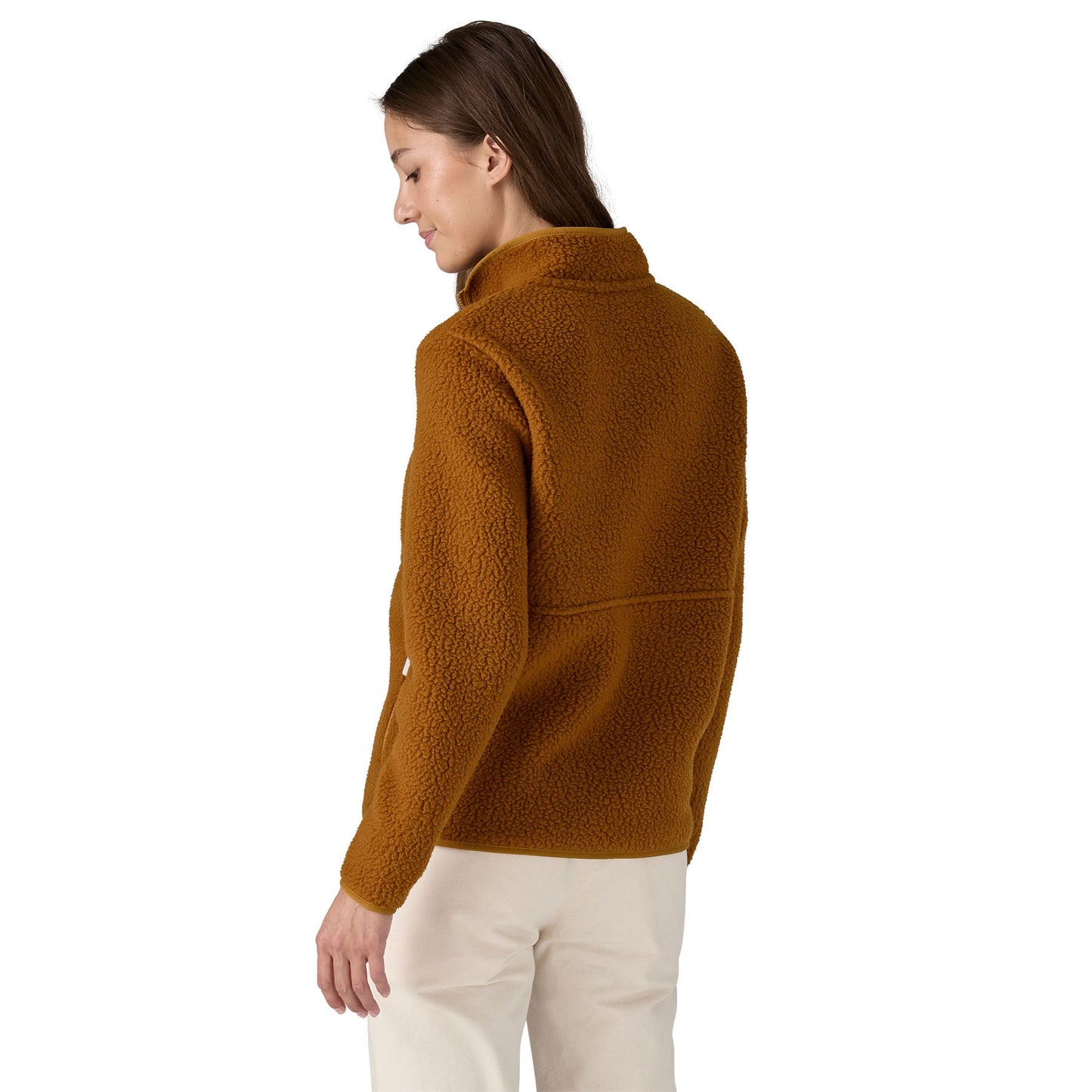 Polaire col zippé en matière recyclée | marron "w's retro pile marsupial shelter brown"