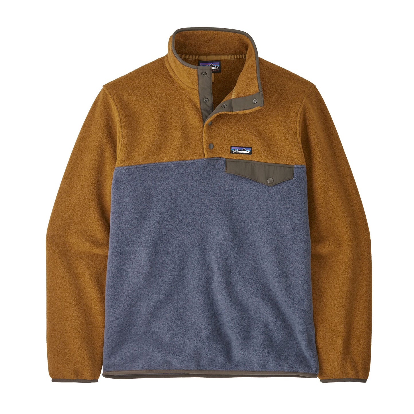 Polaire col boutonné en matière recyclé | marron "m's lw synch snap t p/o shelter brown"