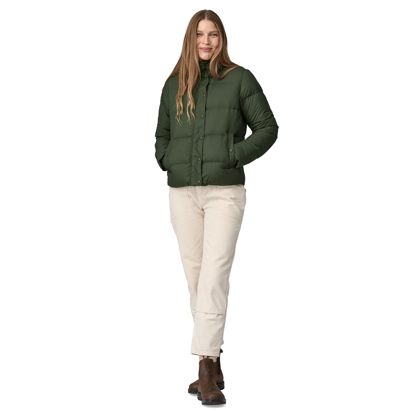 Doudoune en matière recyclée | vert "w's silent down jkt torrey pine green"