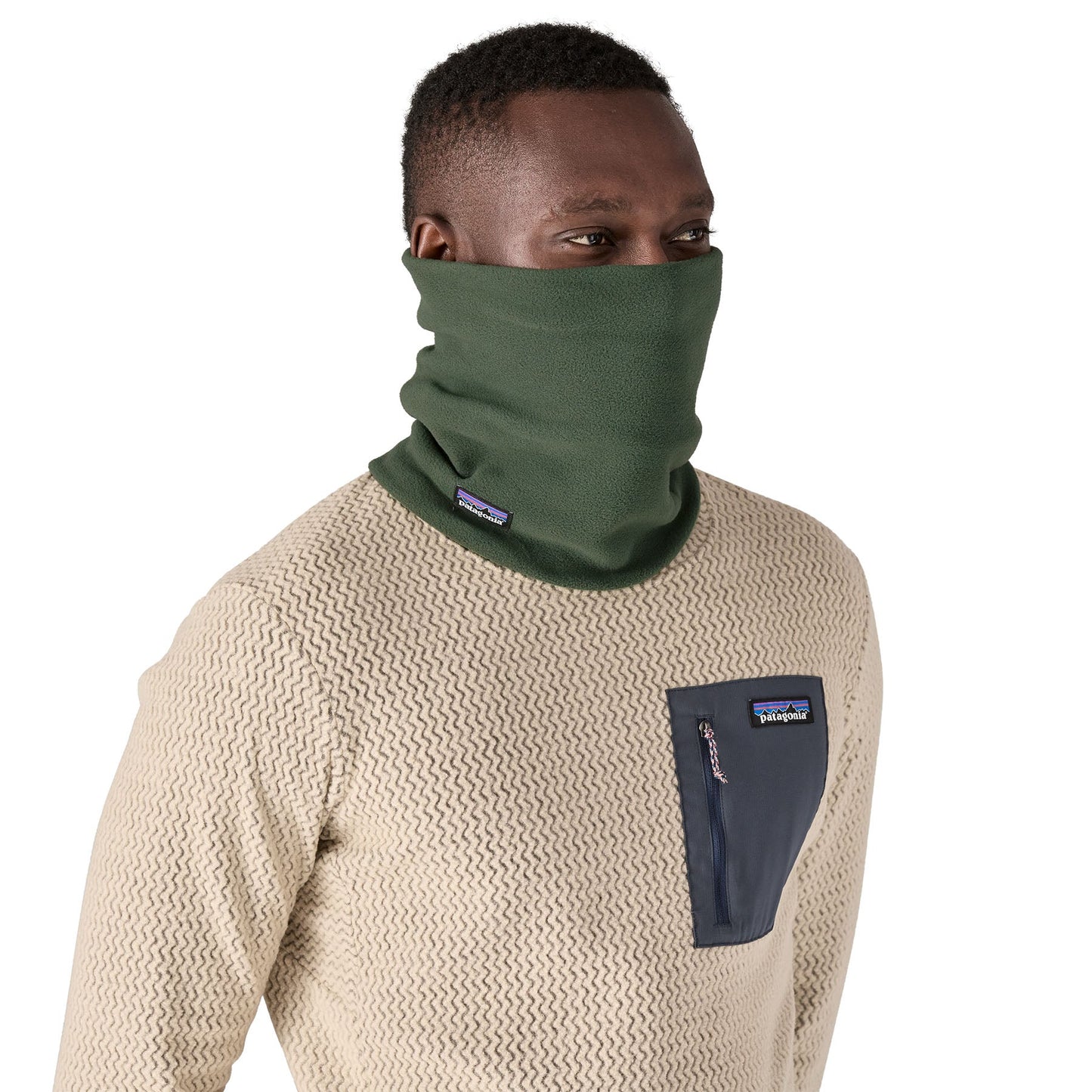 Cache-cou en matière recyclée | vert "micro d gaiter torrey pine green"