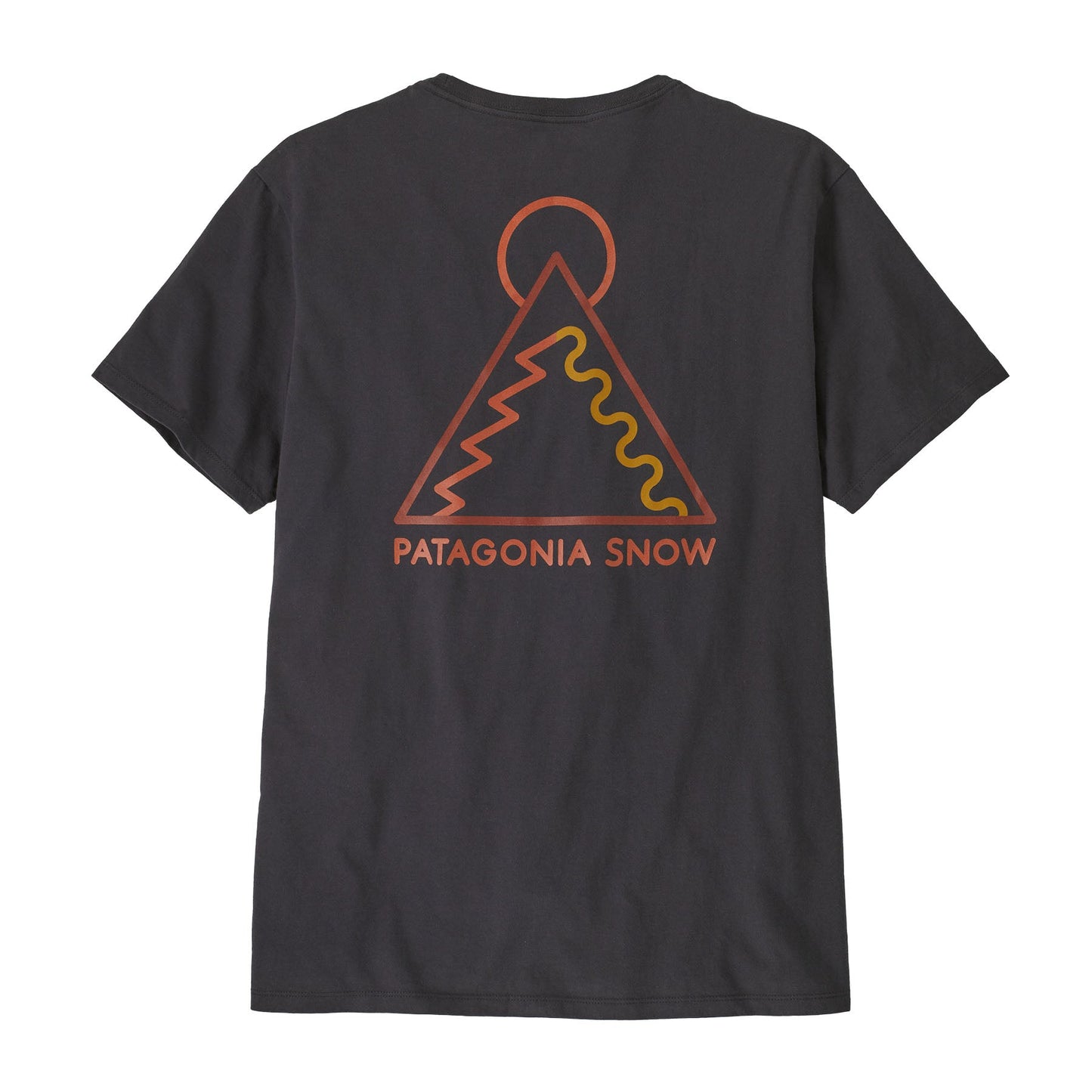 T-shirt à motifs en coton bio | noir "dawn tracks organic t-shirt ink black"