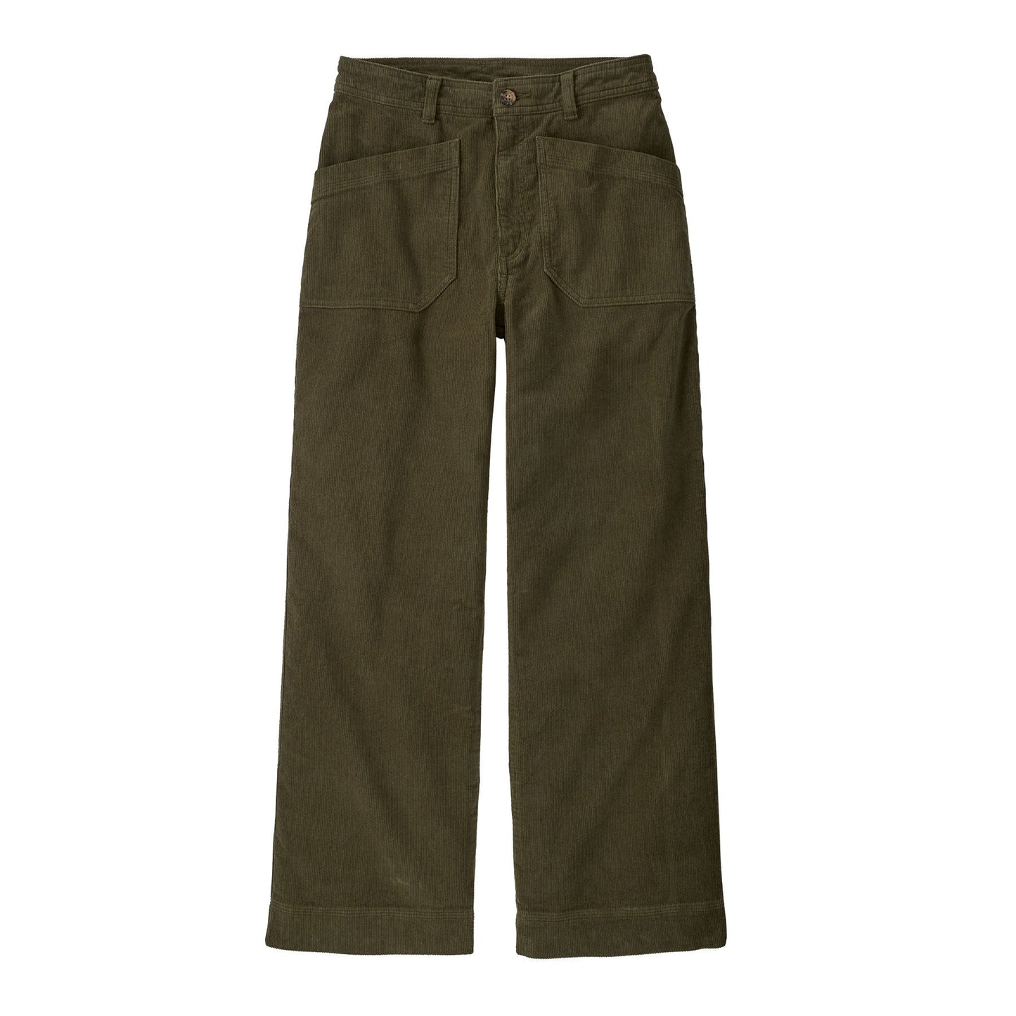 Pantalon ample en coton bio | vert "w's wide leg cord pants basin green"