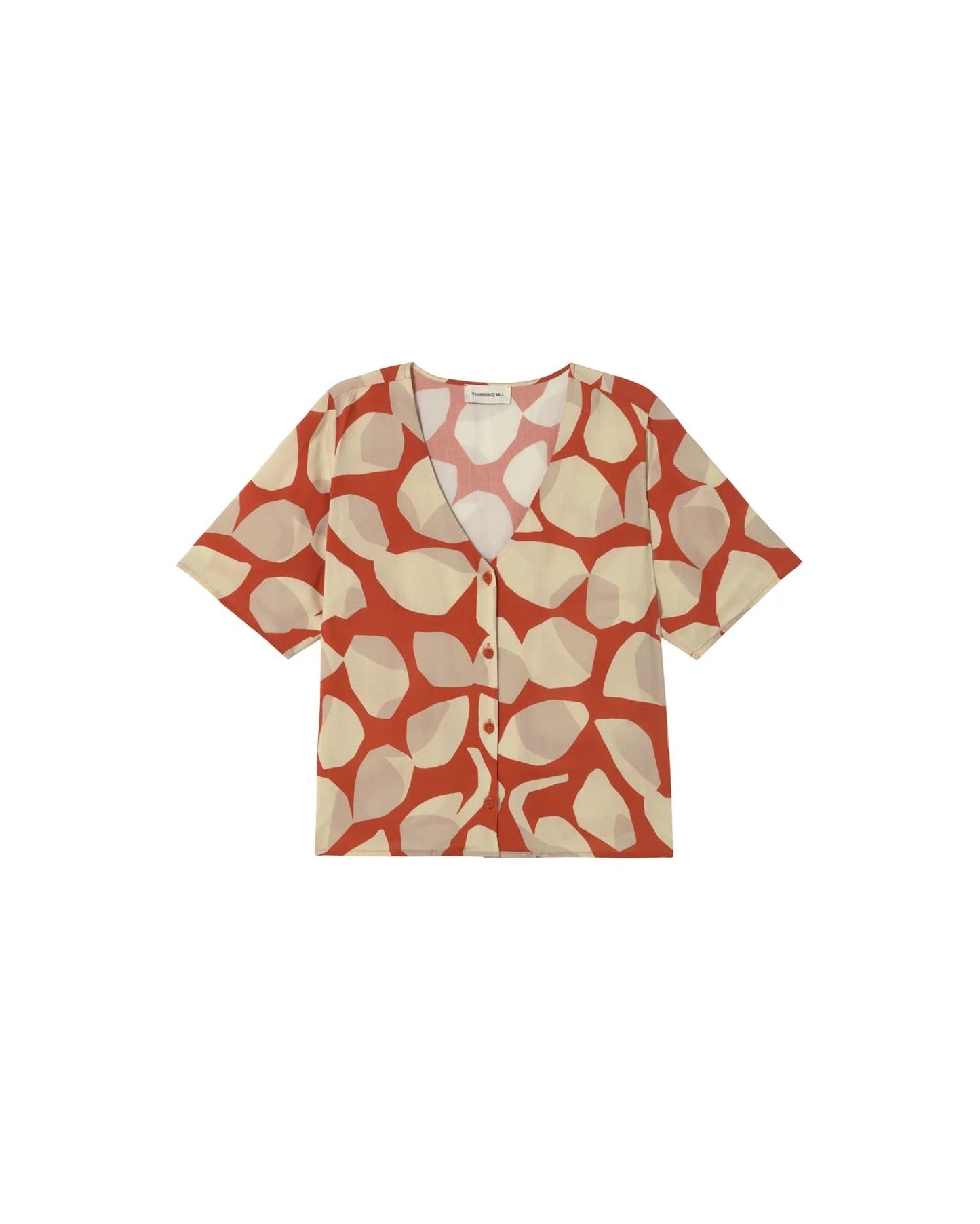 Blouse en ecovero | rouge "Leaf light libelula blouse"