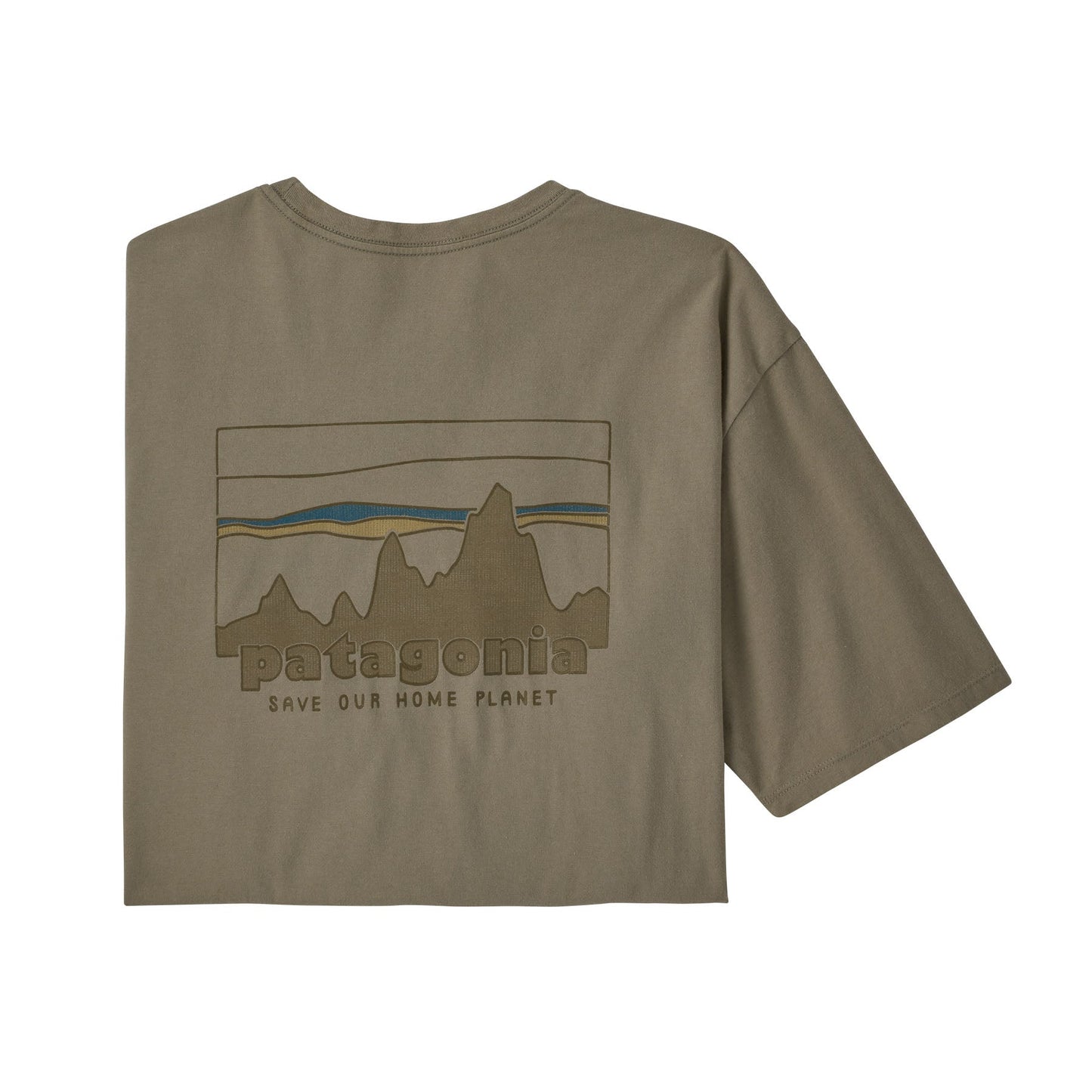 T-shirt vert imprimé en coton bio - skyline organic t-shirt garden green